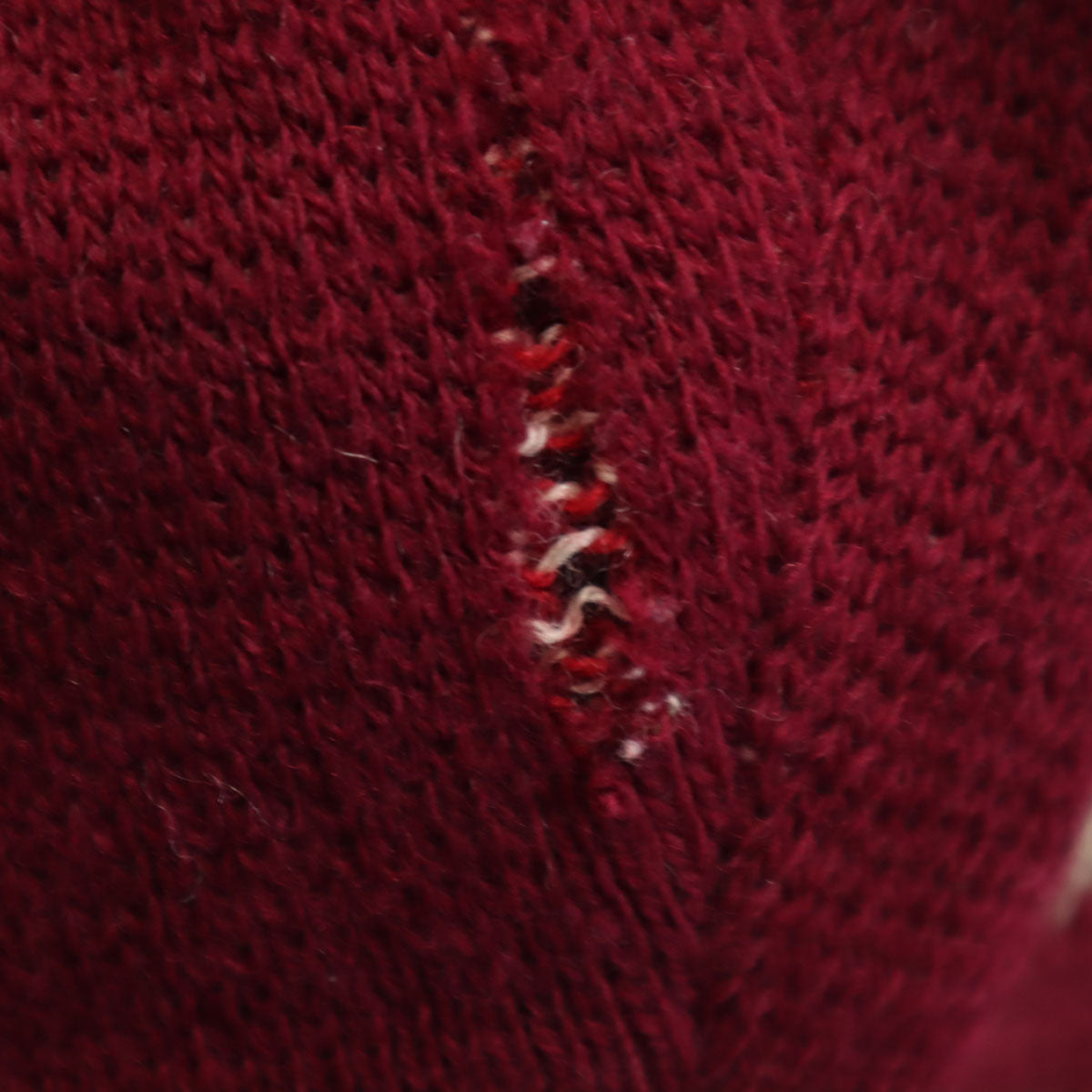 30s ヴィンテージ エンブレム柄 長袖 セーター ボルドー ニット メンズ