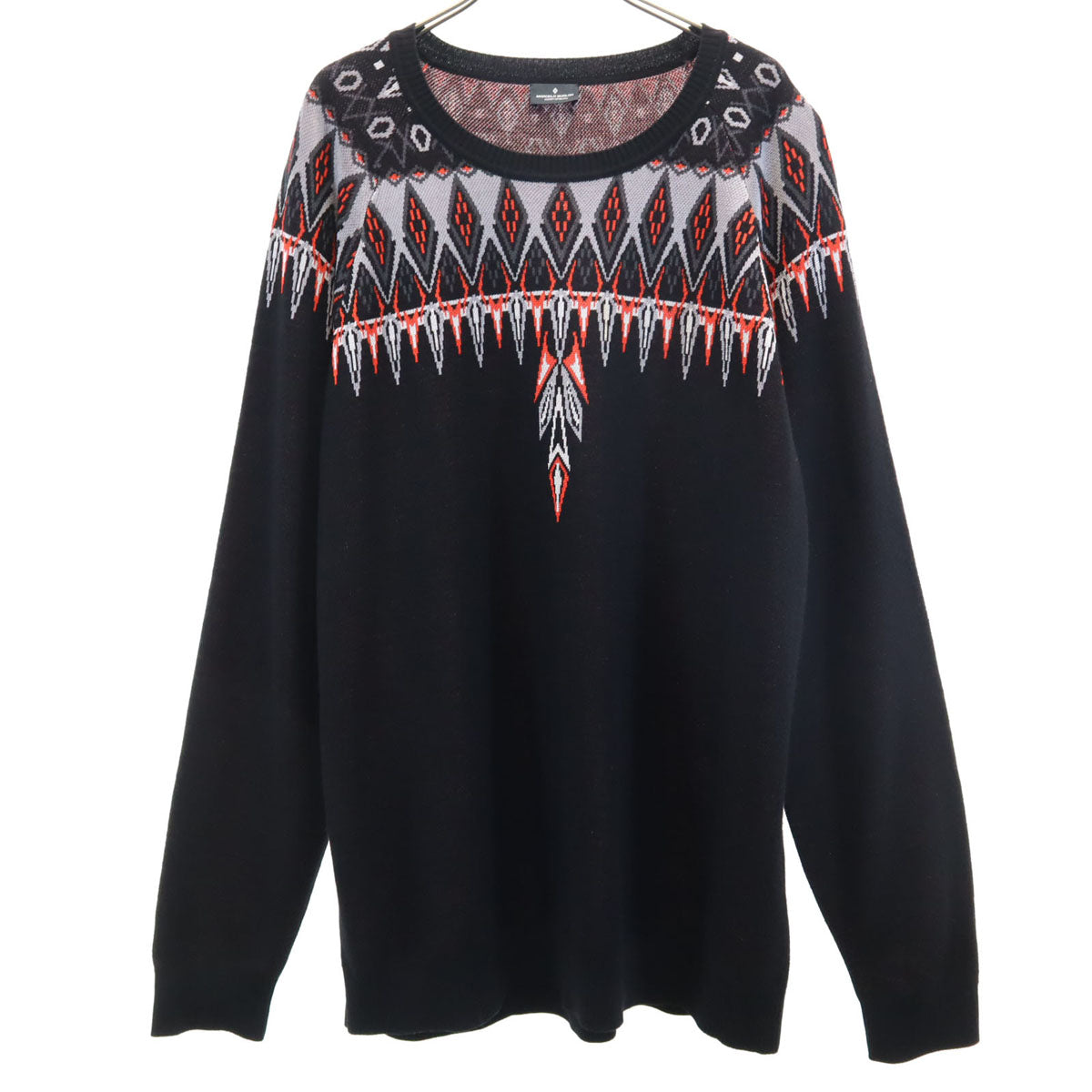 MARCELO BURLON マルセロバーロン エスニック柄 長袖 ニット XL ブラック セーター メンズ