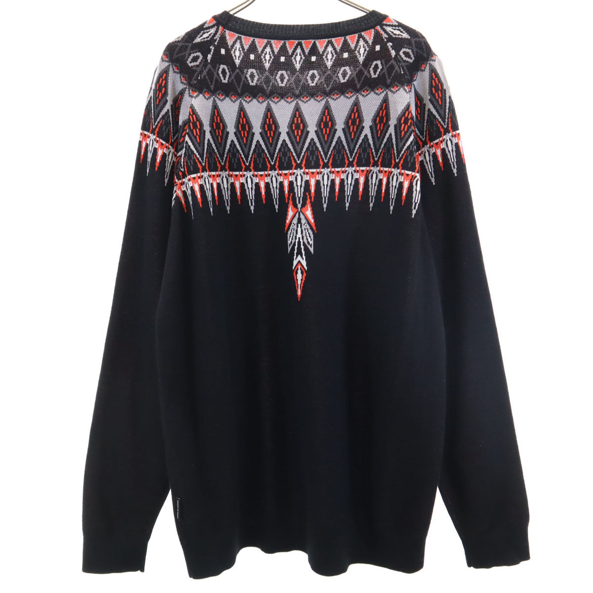MARCELO BURLON マルセロバーロン エスニック柄 長袖 ニット XL ブラック セーター メンズ