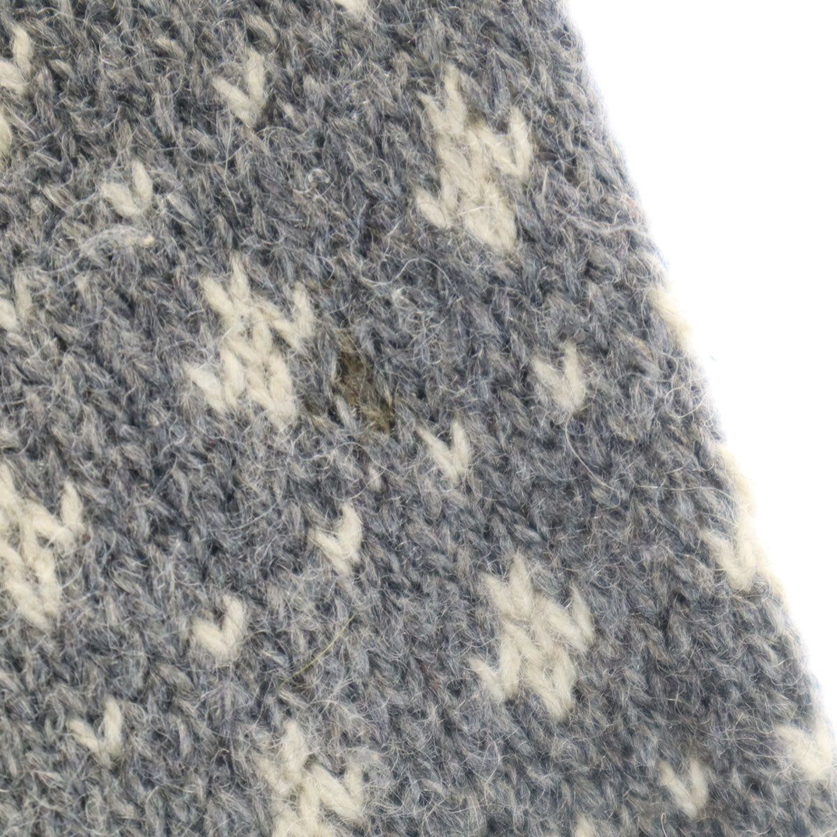 L.L.Bean エルエルビーン 80s USA製 ヴィンテージ ノルディック柄 長袖 ニットカーディガン M グレー アウトドア レディース