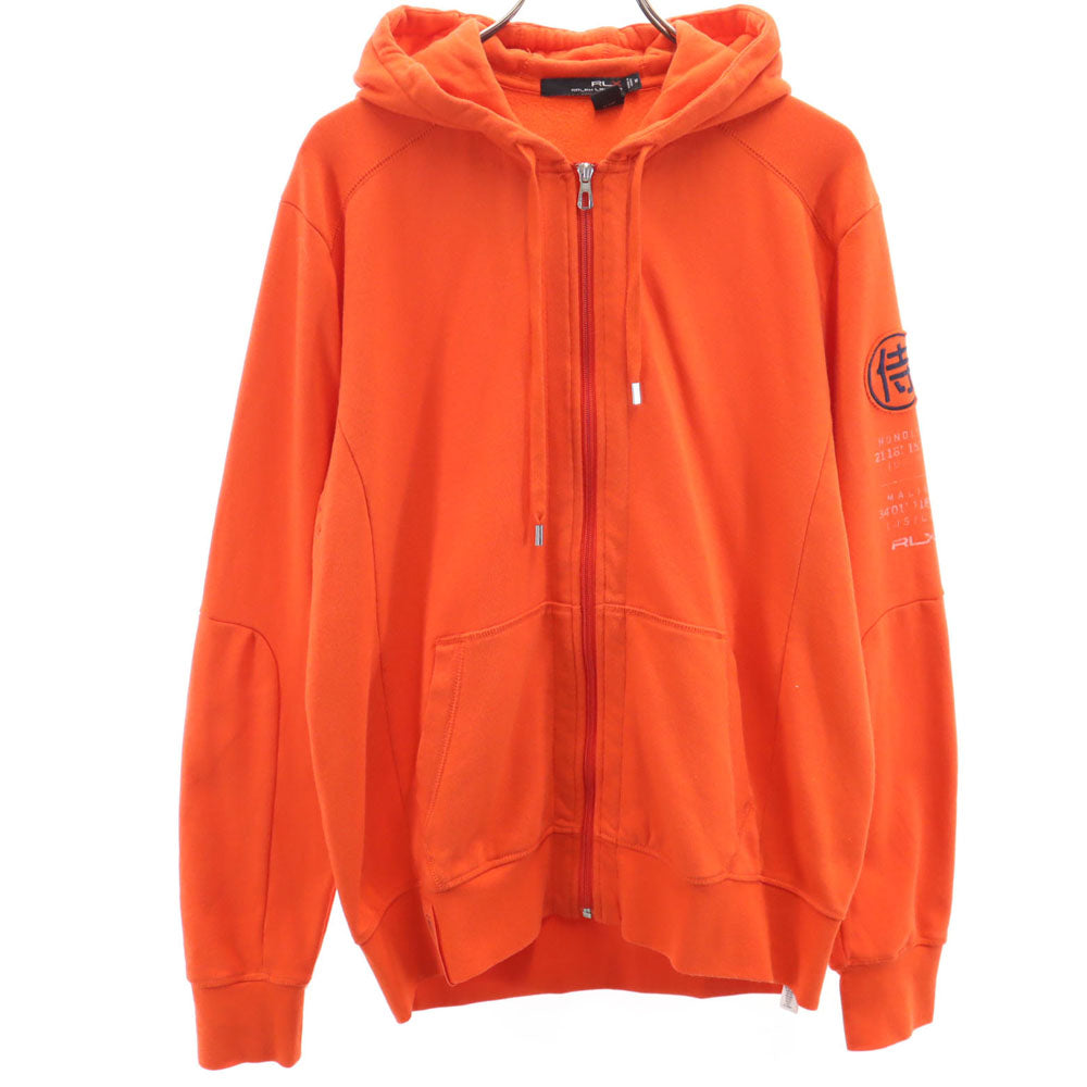 RLX RALPH LAUREN アールエルエックス ラルフローレン 長袖 スウェット ジップパーカー M オレンジ メンズ