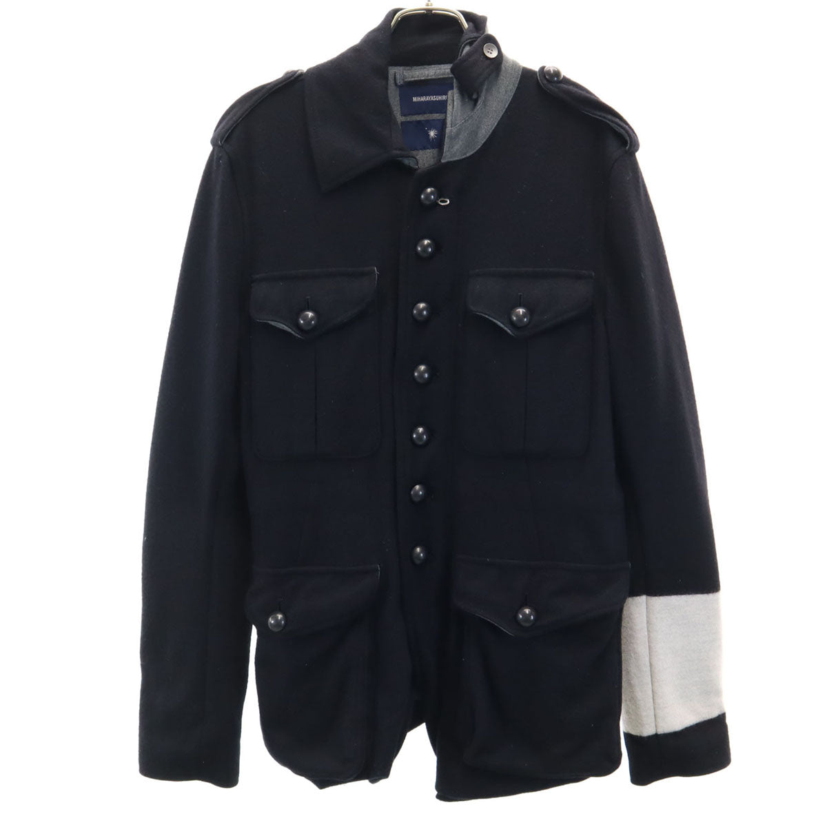 MIHARA YASUHIRO ミハラヤスヒロ 日本製 ウール ジャケット 46 黒 メンズ