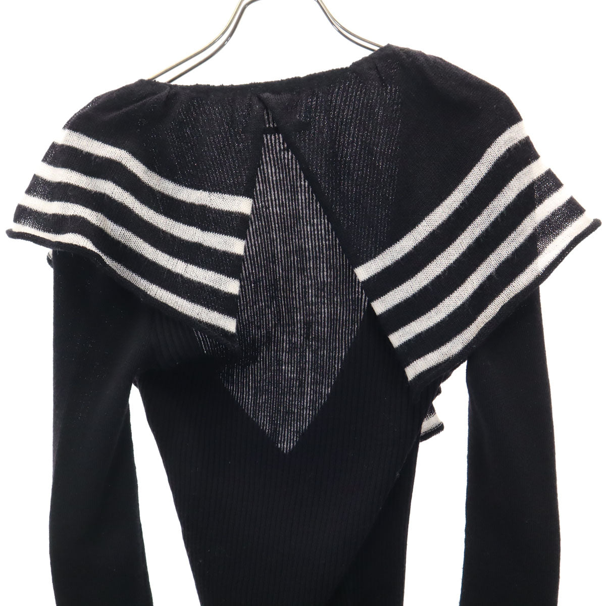 JEAN PAUL GAULTIER ジャンポールゴルチェ 日本製 ウール 長袖 セーター 40 黒 ニット レディース