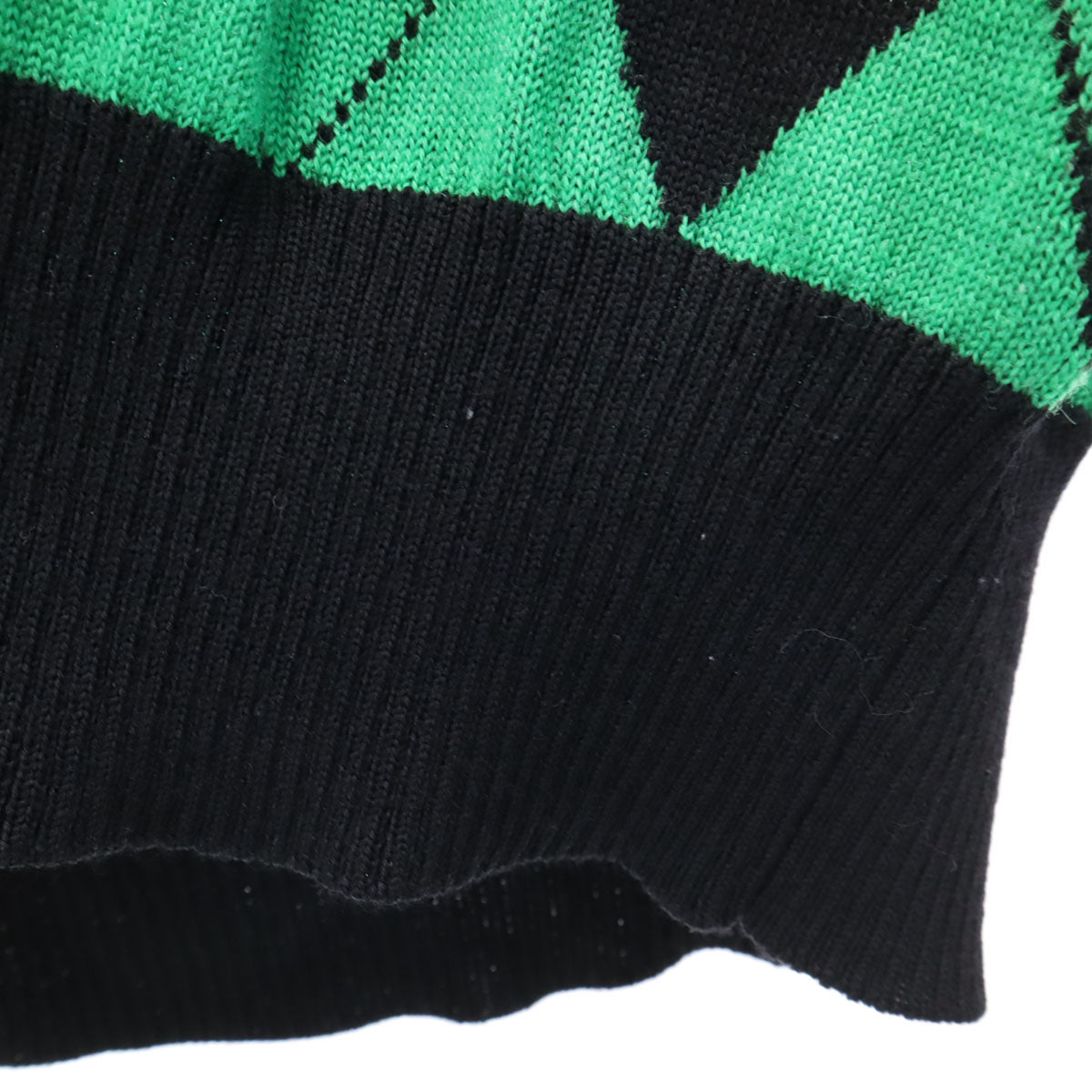 JOHN LAWRENCE SULLIVAN ジョンローレンスサリバン ウールブレンド 長袖 Vネック アーガイル セーター 36 グレー ニット メンズ