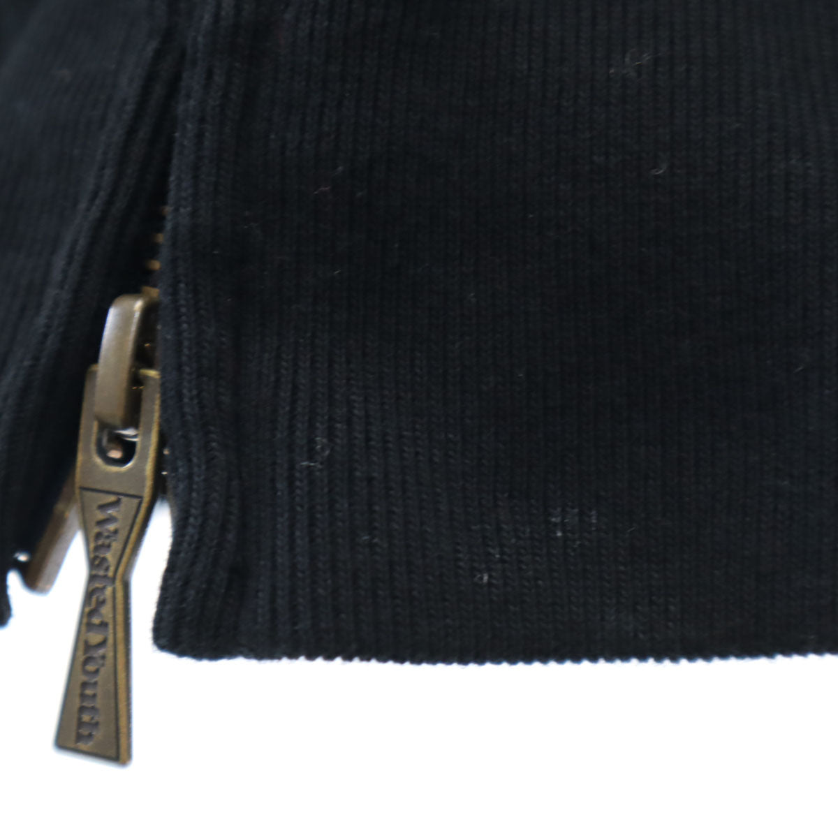 Wasted Youth ウェイステッドユース 長袖 スウェット ジップパーカー XXL 黒 裏起毛 ビックサイズ メンズ