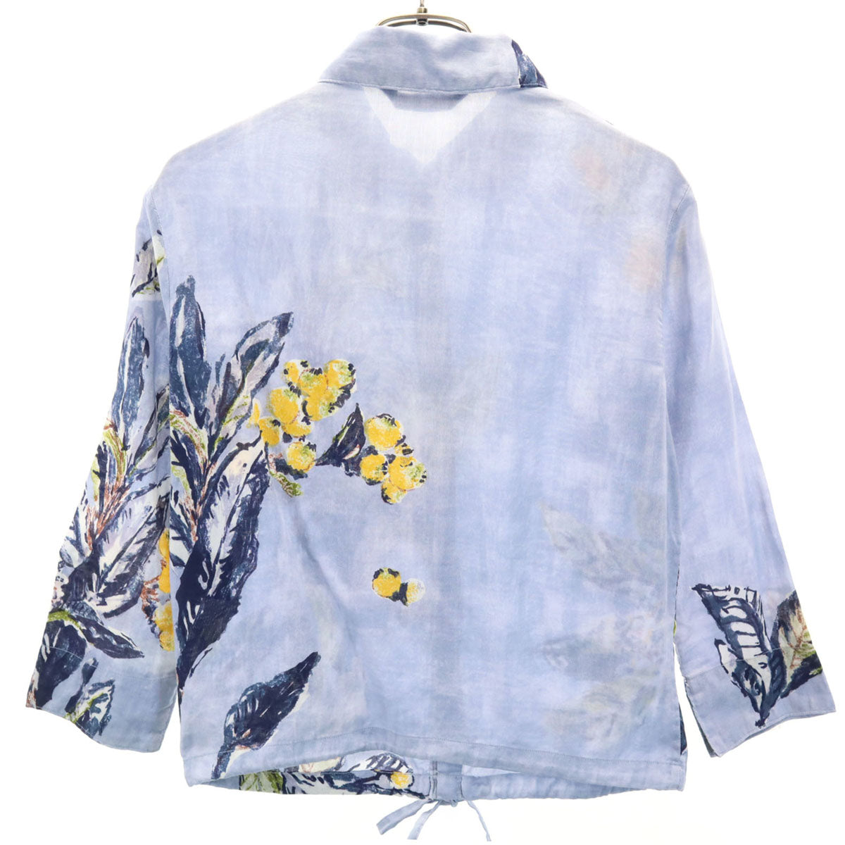 R by 45rpm アールバイフォーティファイブアールピーエム 総柄 7分袖 シャツ 3 水色系 レディース