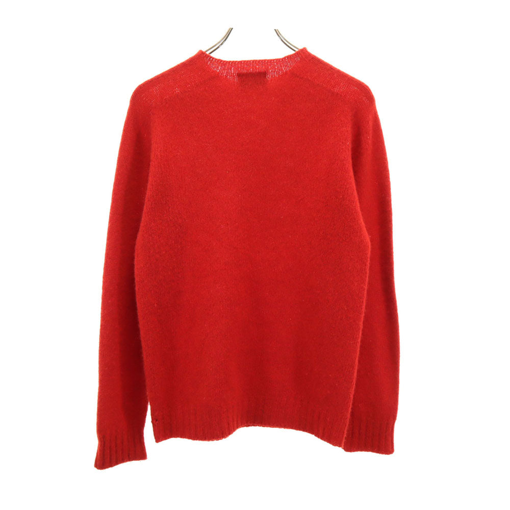 INVERALLAN インバーアラン 英国製 ウールブレンド 長袖 セーター レッド ニット メンズ
