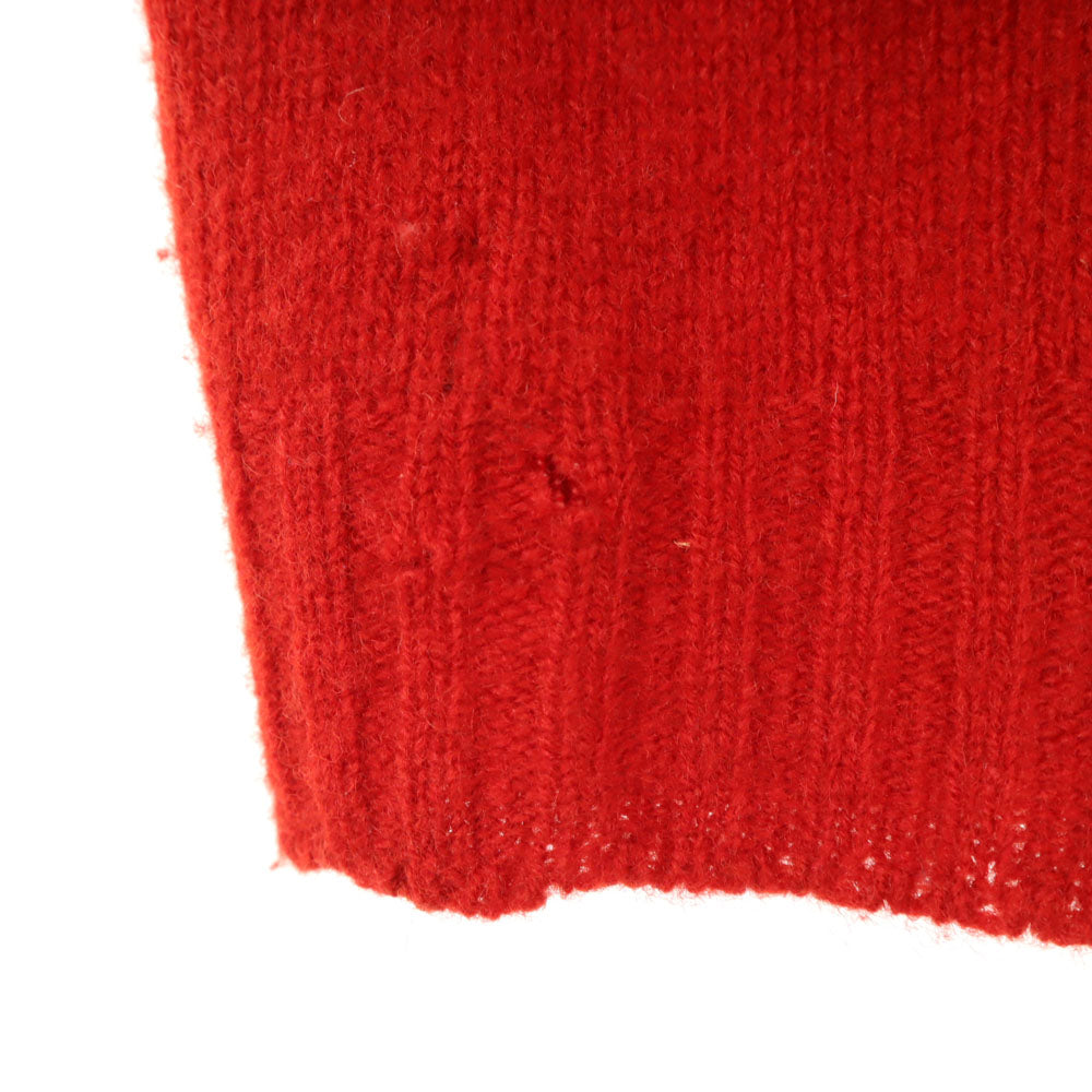 INVERALLAN インバーアラン 英国製 ウールブレンド 長袖 セーター レッド ニット メンズ