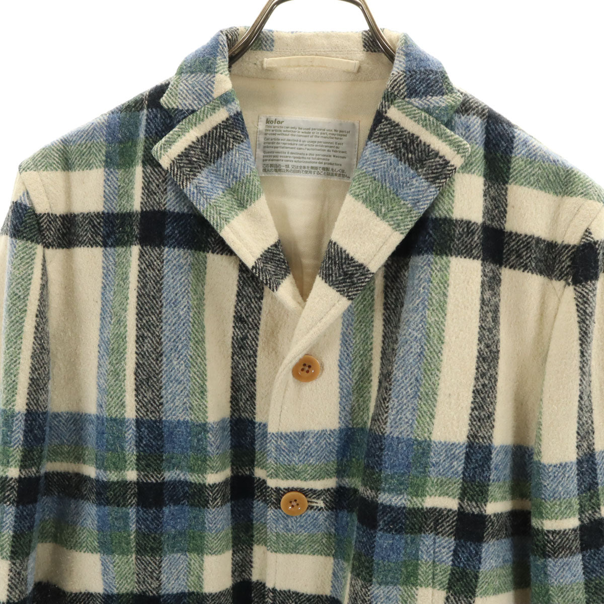 kolor カラー テーラードジャケット オフホワイト メンズ