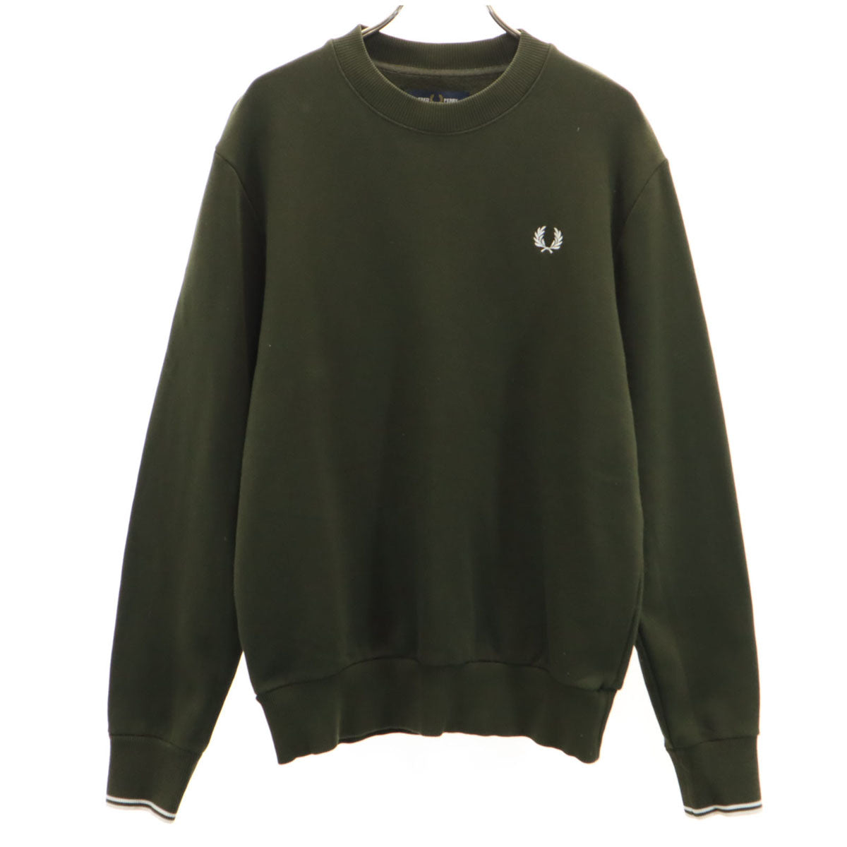 FRED PERRY フレッドペリー 長袖 トレーナー S カーキ メンズ