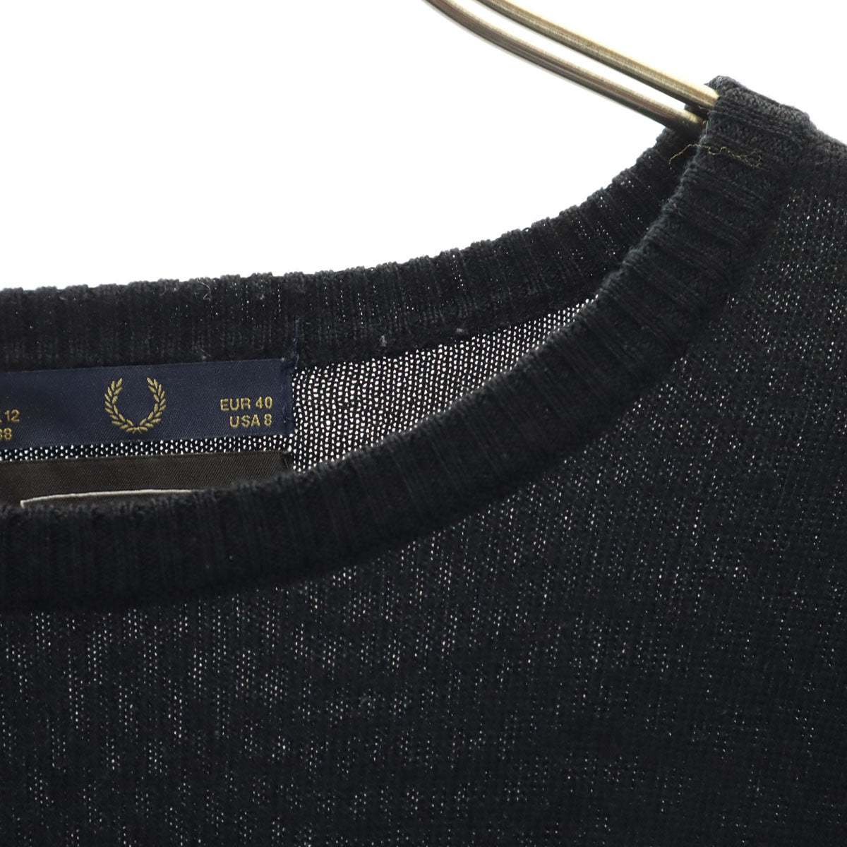 FRED PERRY フレッドペリー BELLA PREUD ベラフロイド コラボ 長袖 ニット 12 ブラック レディース