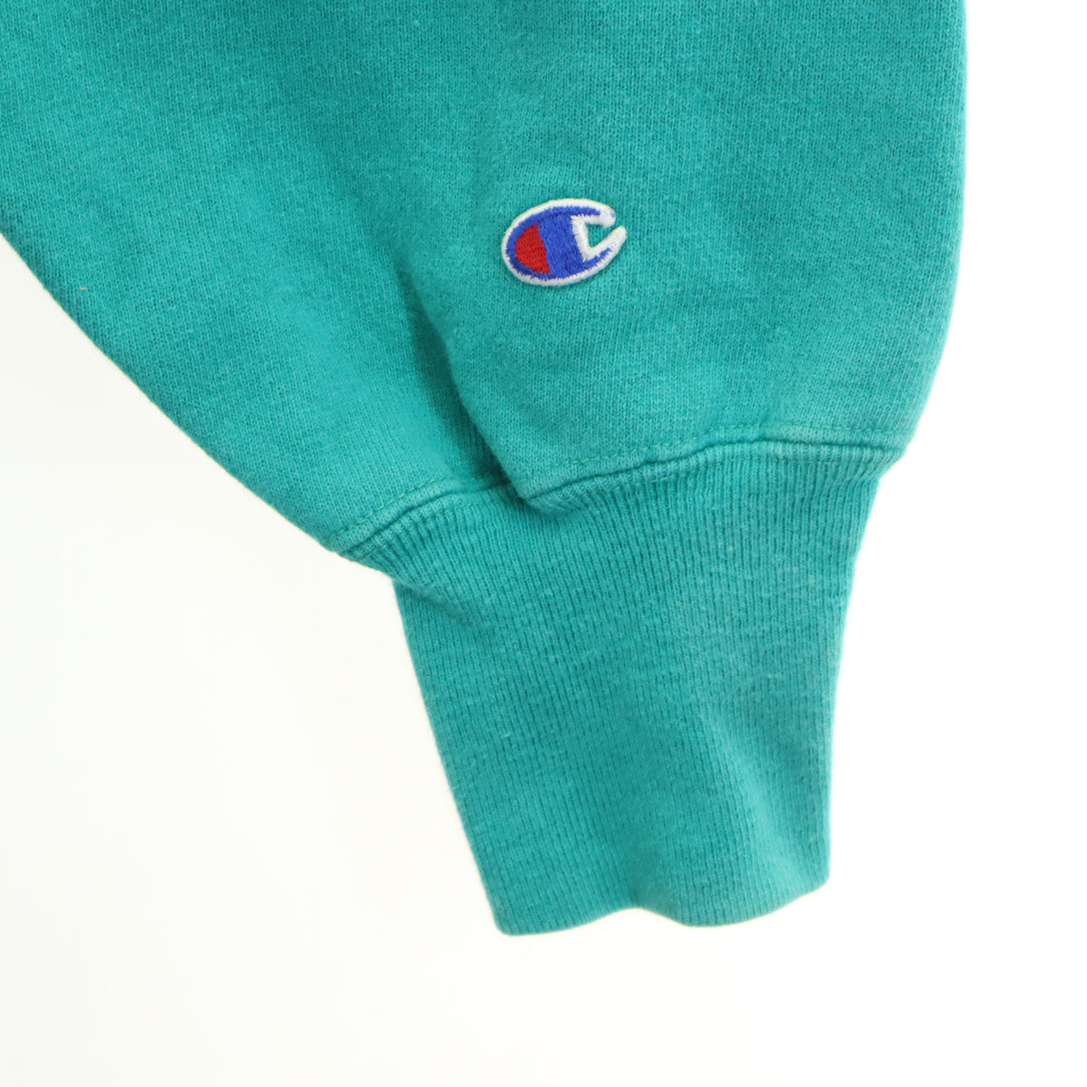 Champion チャンピオン 90s USA製 オールド 刺繍タグ SLIPPERY ROCK 長袖 リバースウィーブ スウェット トレーナー XL エメラルドグリーン メンズ