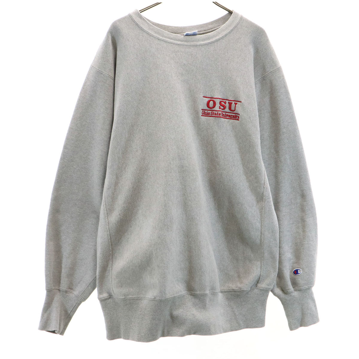Champion チャンピオン 90s USA製 オールド 刺繍タグ OSU 長袖 リバースウィーブ スウェット トレーナー XL グレー メンズ