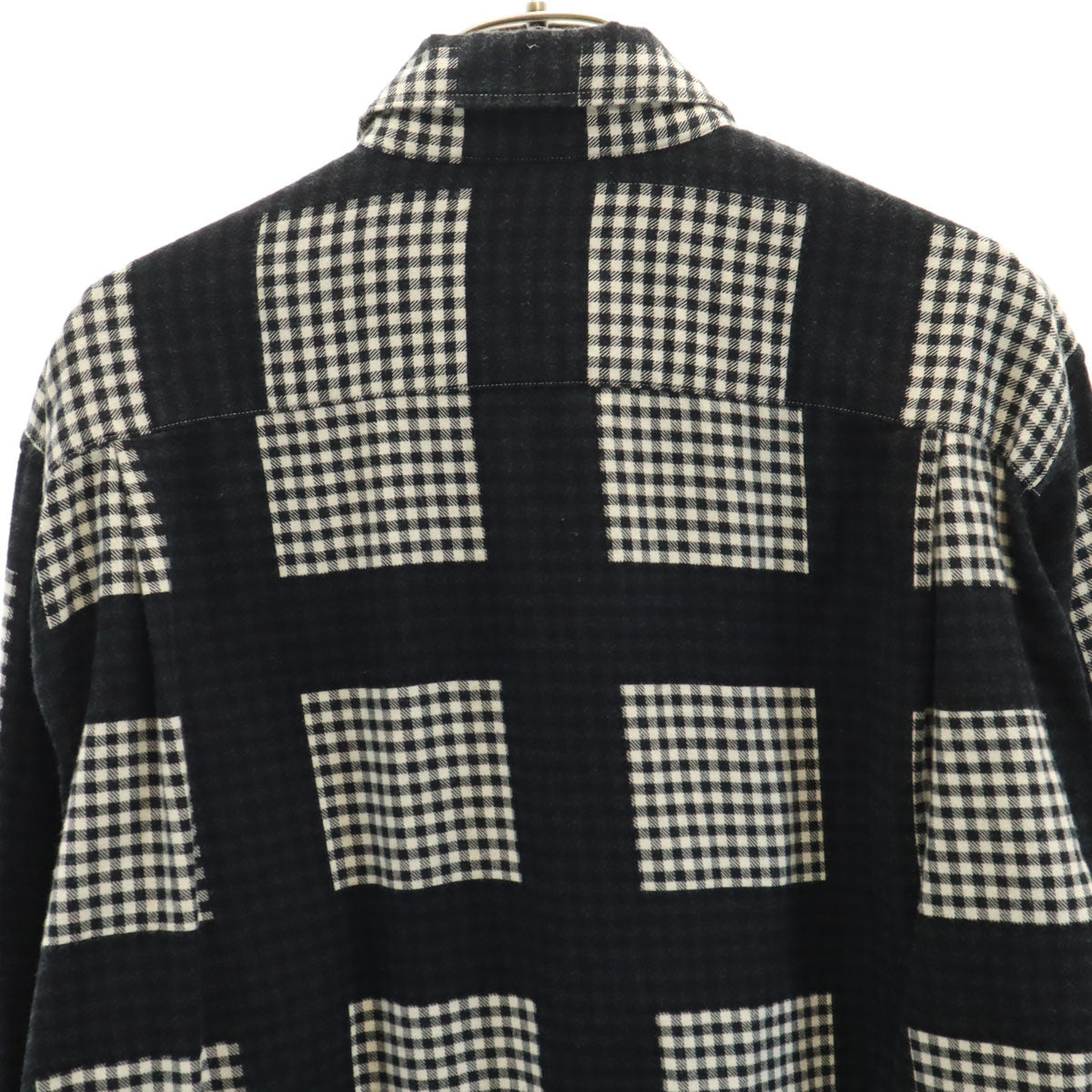 Sae shirts 日本製 チェック柄 長袖 ネルシャツ 42 ブラック メンズ