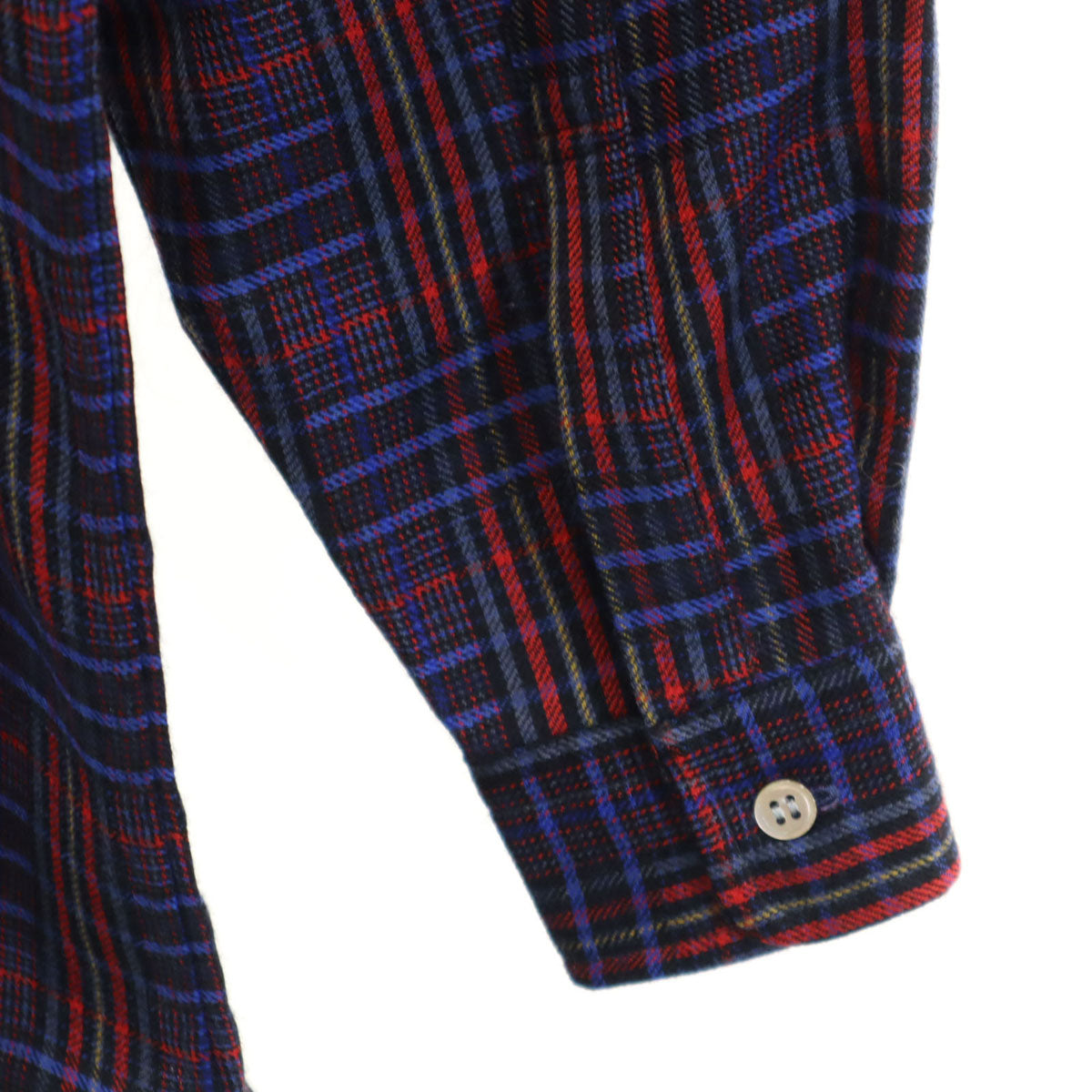 Christian Dior MONSIEUR クリスチャンディオール ムッシュ 90s オールド チェック柄 長袖 ネルシャツ L 青紫 メンズ