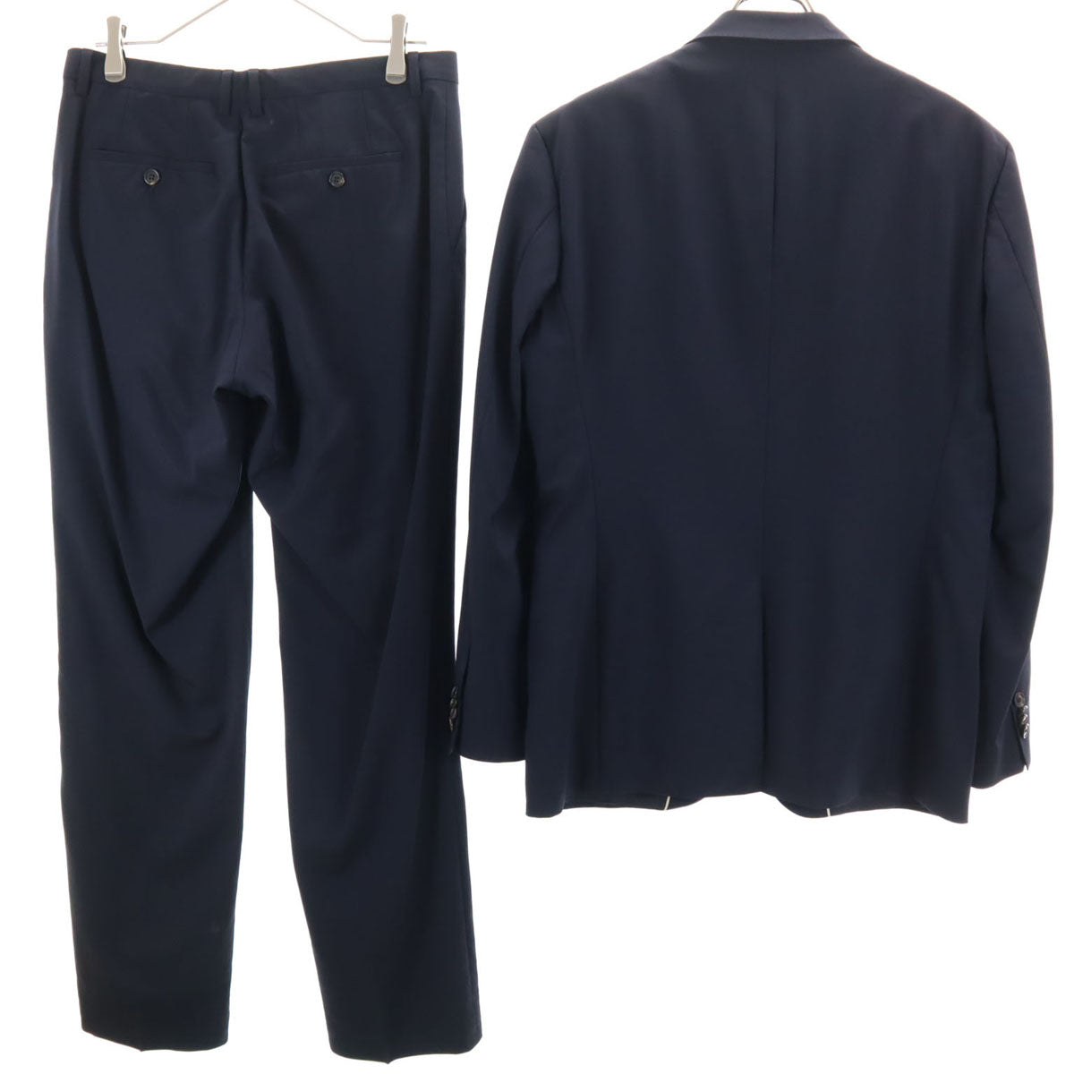 HUGO BOSS ヒューゴボス ウール USA製 スーツ 上下 セットアップ 38R ネイビー メンズ