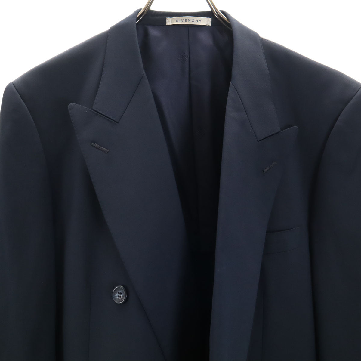 GIVENCHY ジバンシィ 90s ウール オールド 伊勢丹 スーツ 上下 セットアップ L/94 ネイビー メンズ