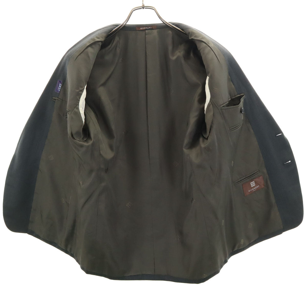 GIVENCHY ジバンシィ 90s ウール オールド スーツ 上下 セットアップ グレー メンズ