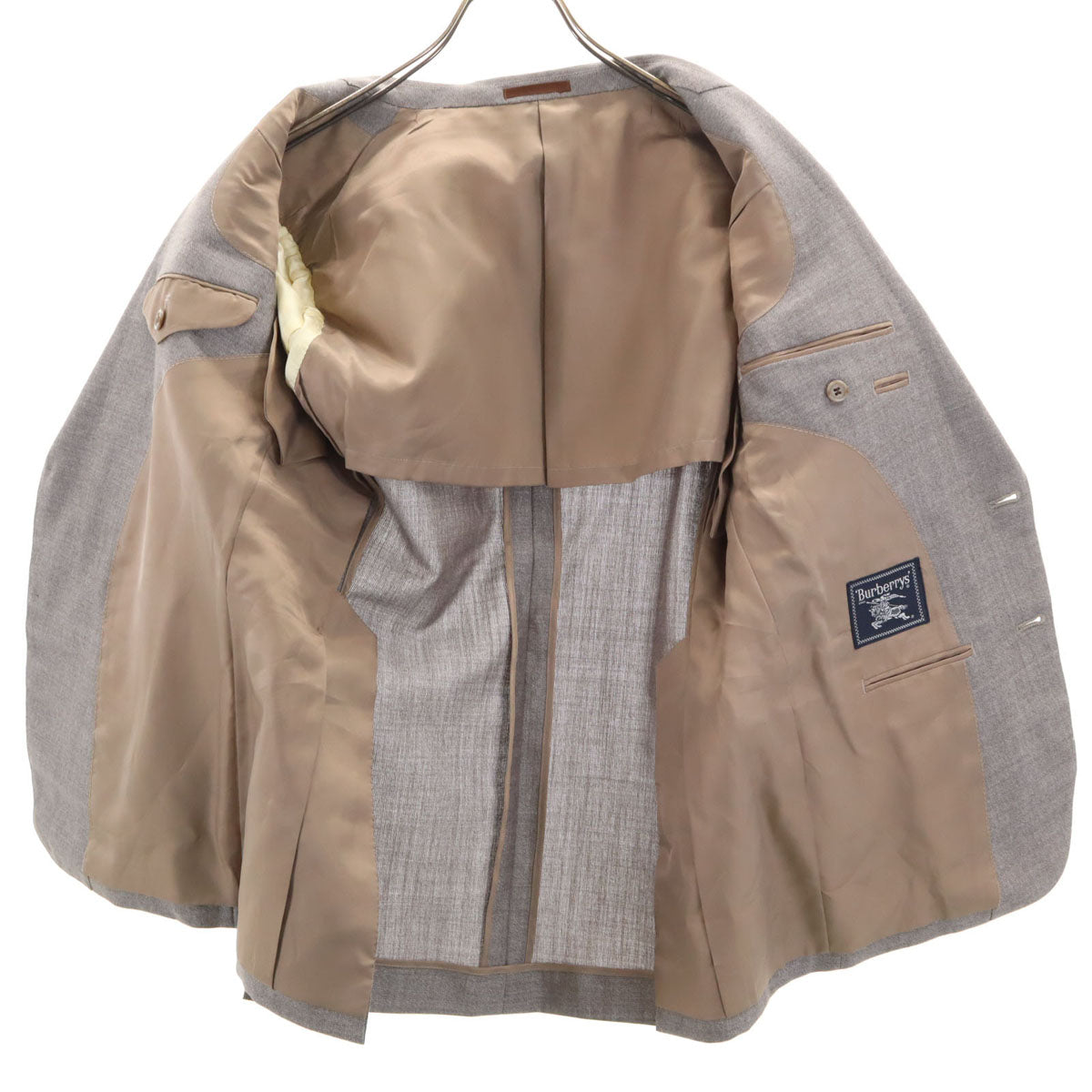 Burberrys バーバリーズ 90s ウールブレンド オールド スーツ 上下 セットアップ AB3 グレー 3ピース メンズ