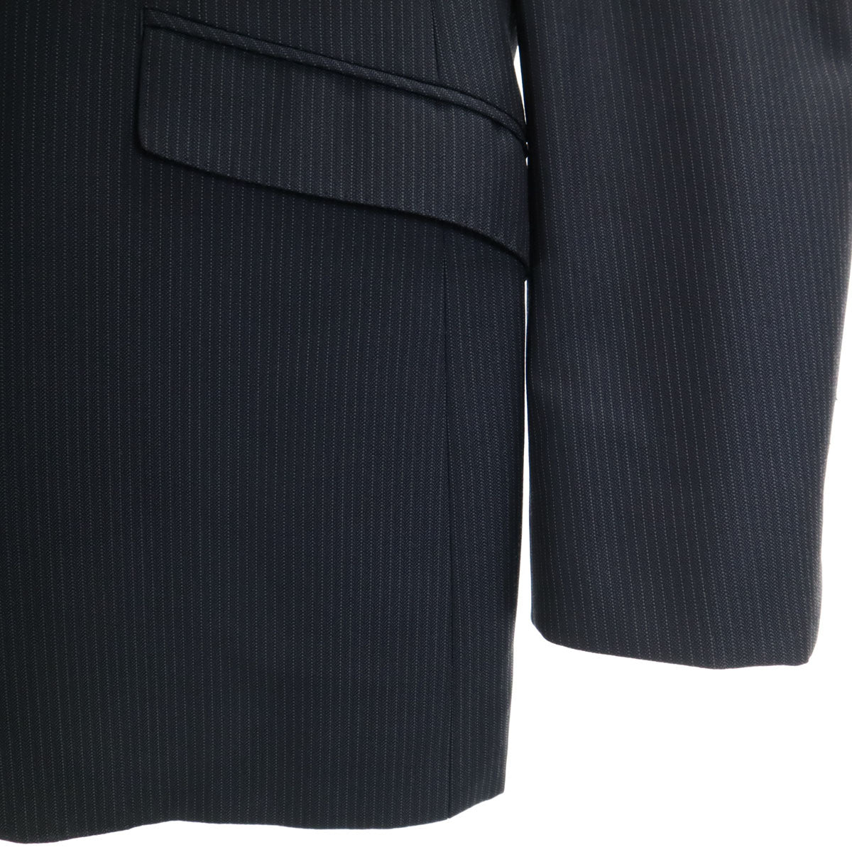 BURBERRY BLACK LABEL バーバリーブラックレーベル ウールブレンド ストライプ柄 スーツ 上下 セットアップ L/82 グレー 三陽商会 3ピース メンズ