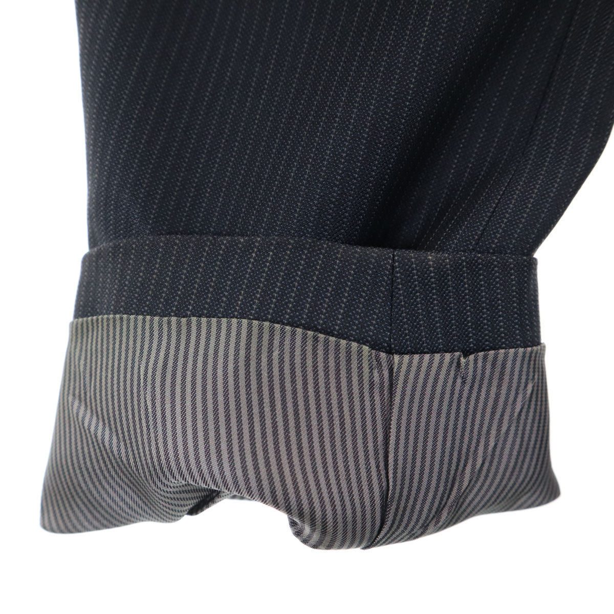 BURBERRY BLACK LABEL バーバリーブラックレーベル ウールブレンド ストライプ柄 スーツ 上下 セットアップ L/82 グレー 三陽商会 3ピース メンズ