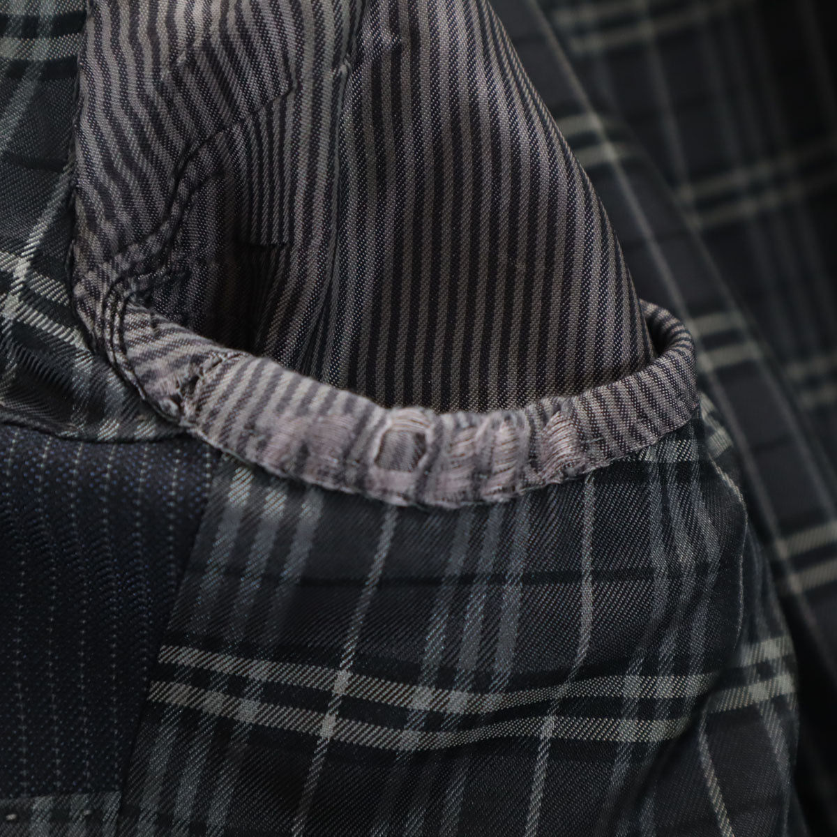 BURBERRY BLACK LABEL バーバリーブラックレーベル ウールブレンド ストライプ柄 スーツ 上下 セットアップ L/82 グレー 三陽商会 3ピース メンズ