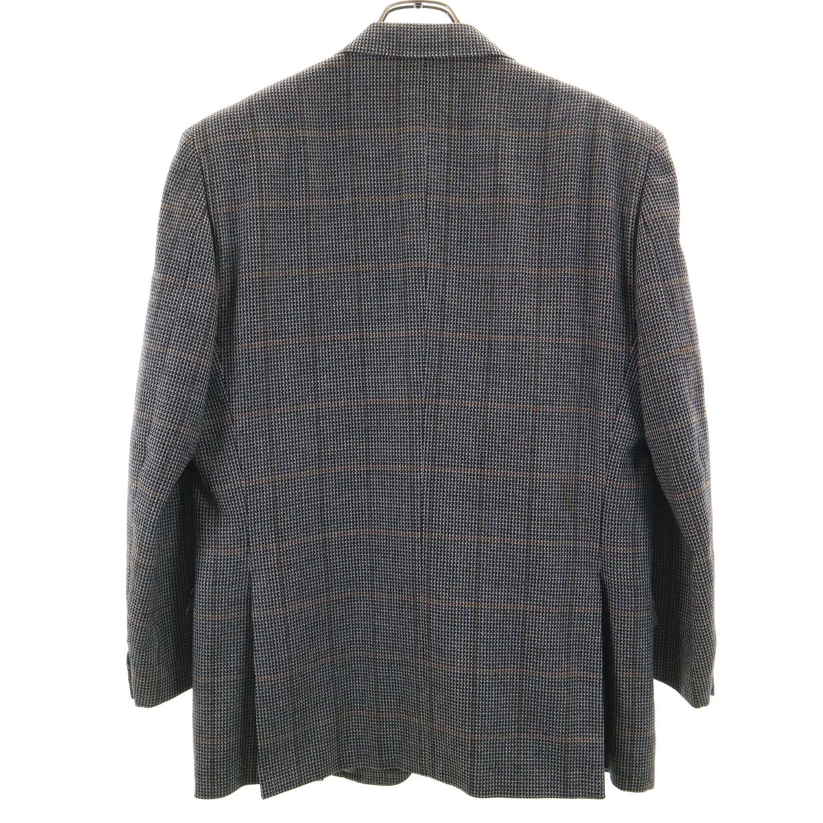 YVES SAINT LAURENT イヴサンローラン 90s オールド チェック柄 テーラードジャケット 98/88/175 グレー メンズ