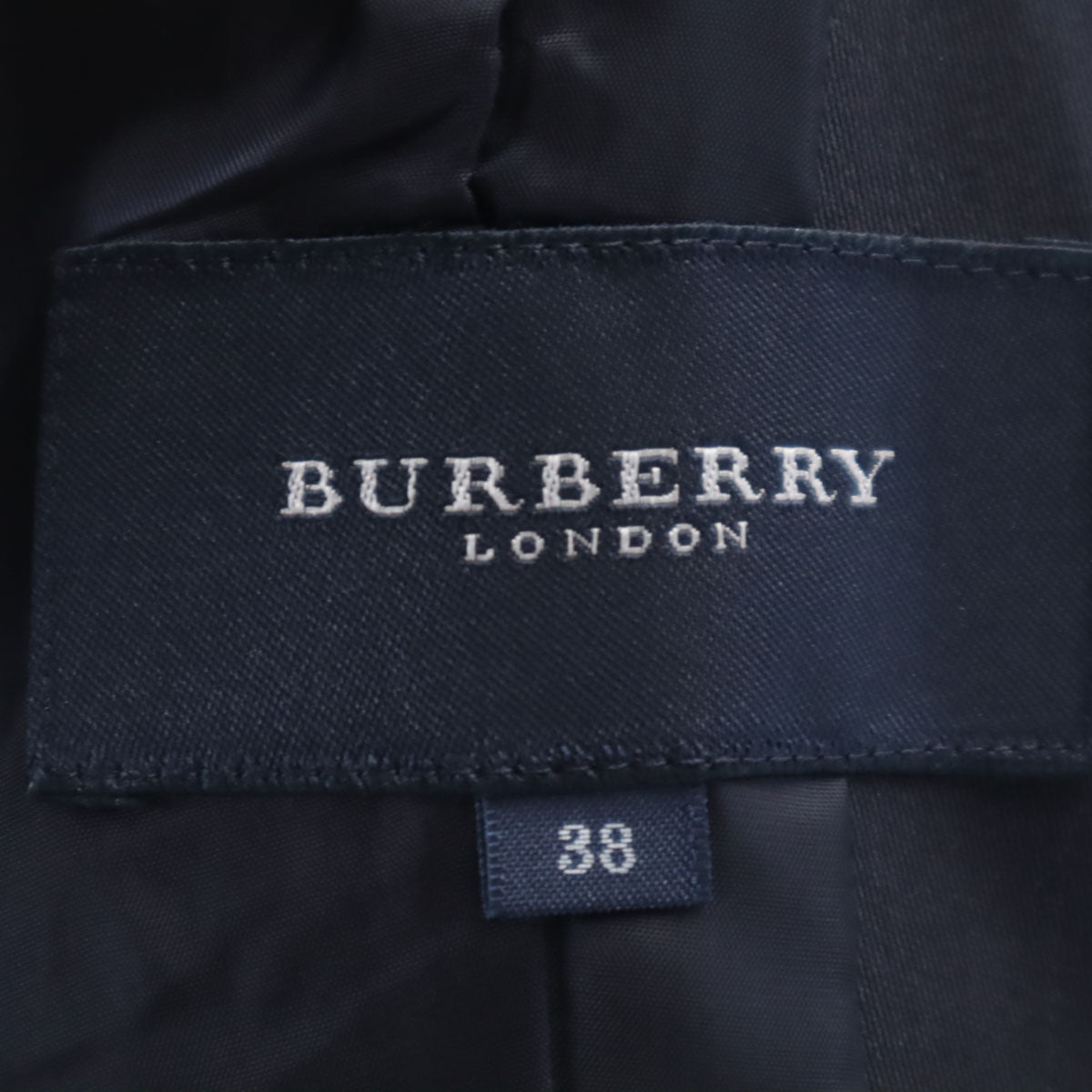 BURBERRY LONDON バーバリーロンドン シルクブレンド テーラードジャケット 38 ネイビー 三陽商会 レディース
