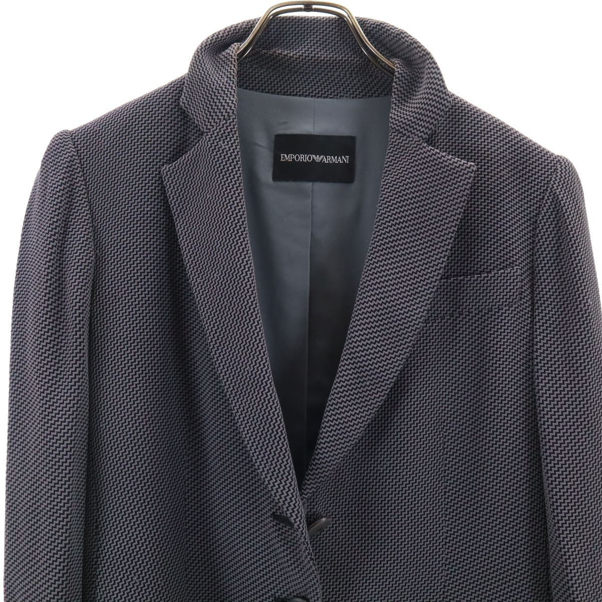 Emporio Armani エンポリオアルマーニ ブルガリア製 テーラードジャケット 42 グレー レディース
