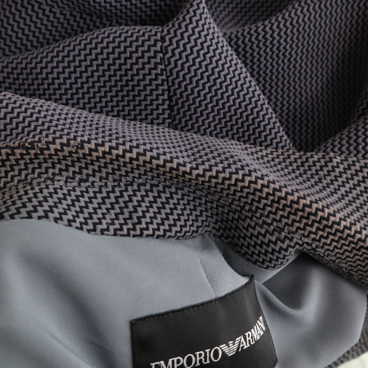 Emporio Armani エンポリオアルマーニ ブルガリア製 テーラードジャケット 42 グレー レディース