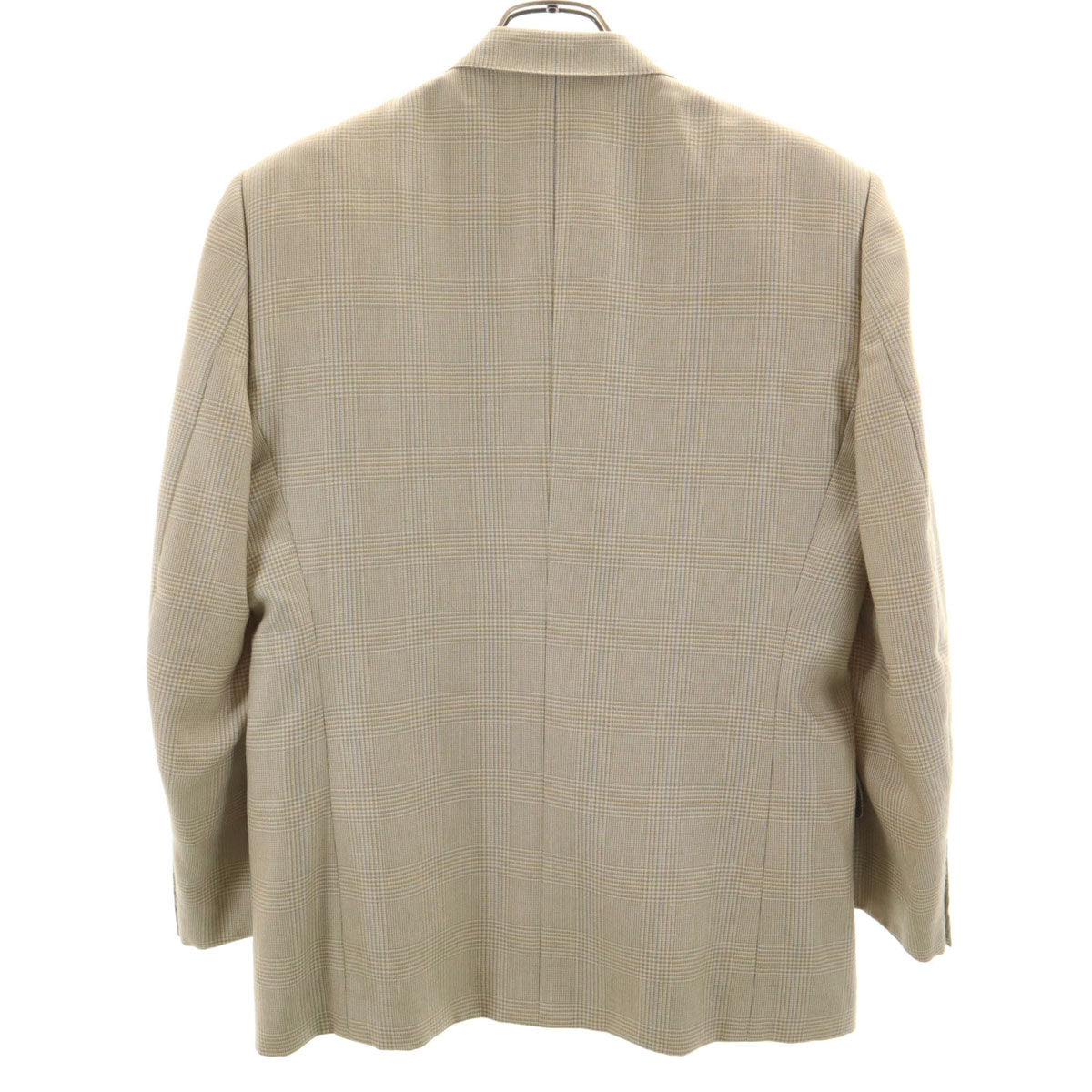 MONSIEUR GIVENCHY ムッシュ ジバンシイ 90s カシミヤ100% オールド チェック柄 テーラードジャケット 92/82/160 クリーム系 メンズ