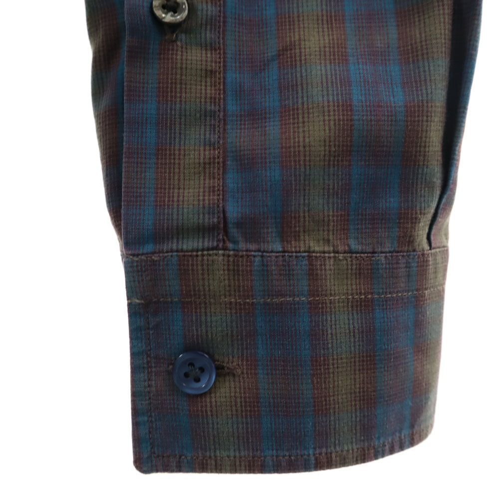 MARC JACOBS マークジェイコブス 2011年モデル イタリア製 チェック柄 長袖 ボタンダウンシャツ 46 ブルー メンズ