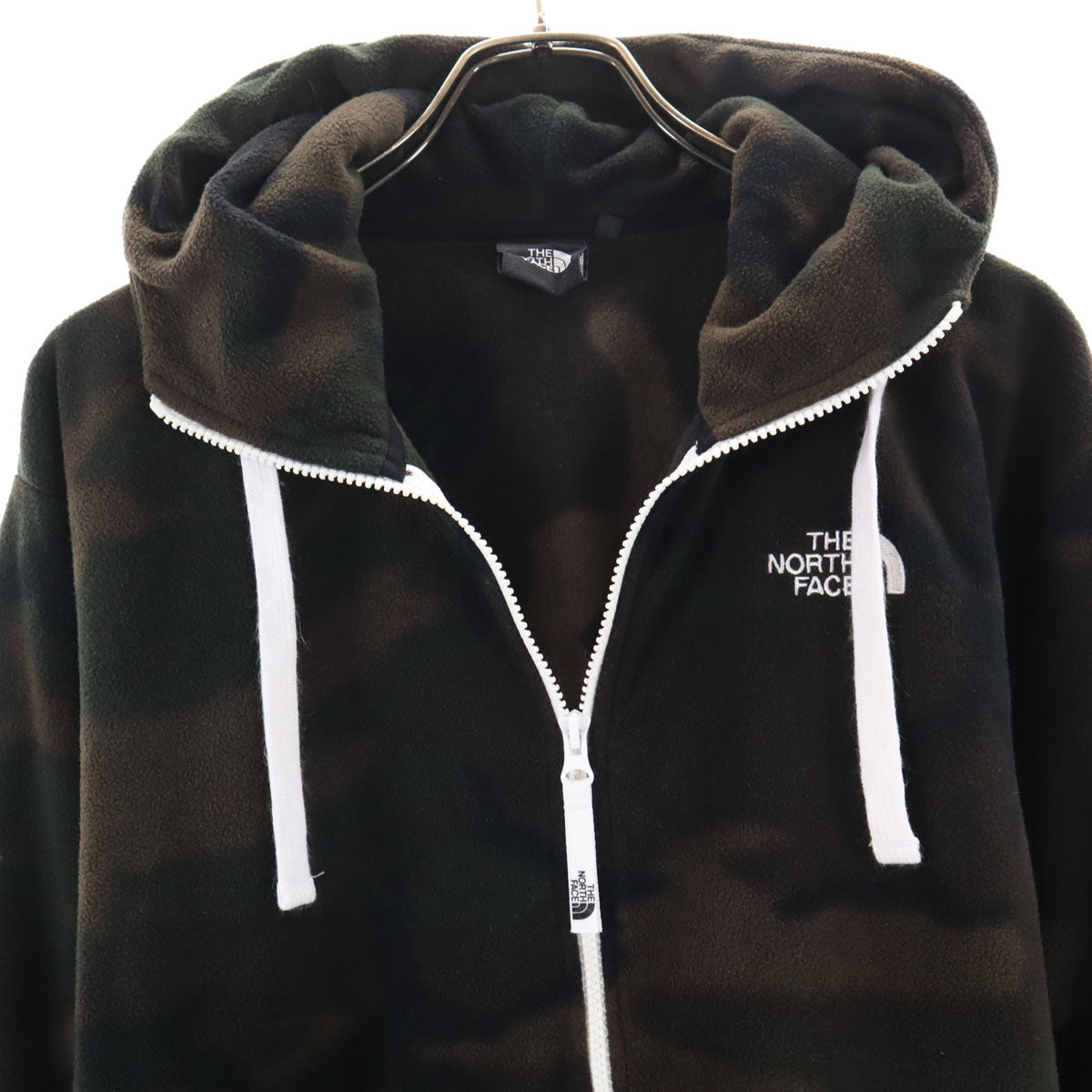 THE NORTH FACE ノースフェイス カモフラ柄 長袖 フリース ジップパーカー XL ブラウン系 NL71445 アウトドア 迷彩 メンズ