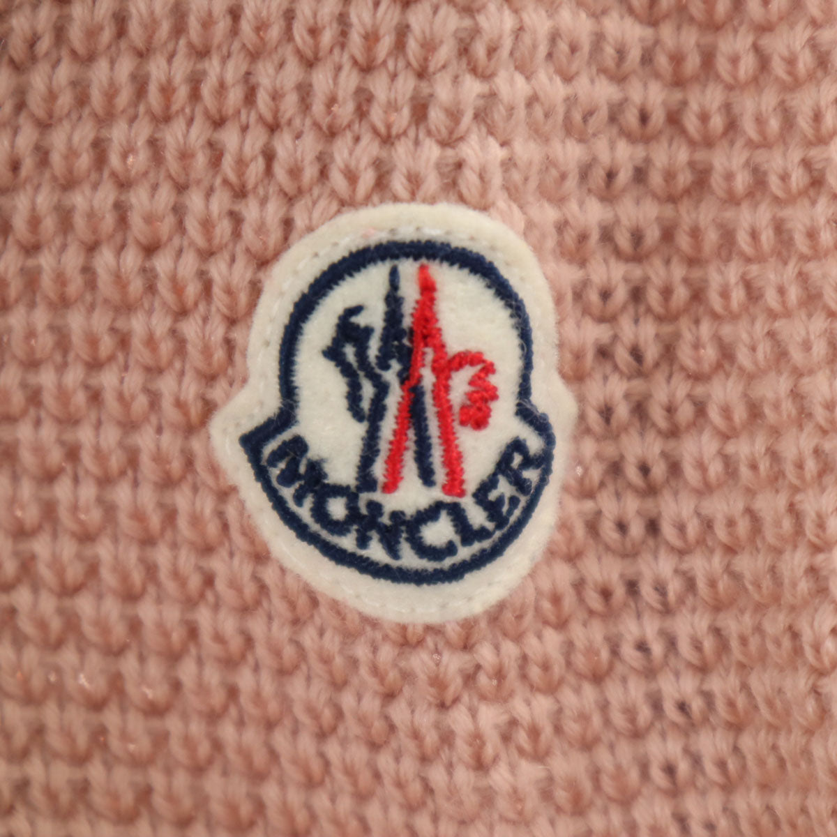 MONCLER モンクレール 長袖 ニット切替 ダウン カーディガン S ピンク レディース