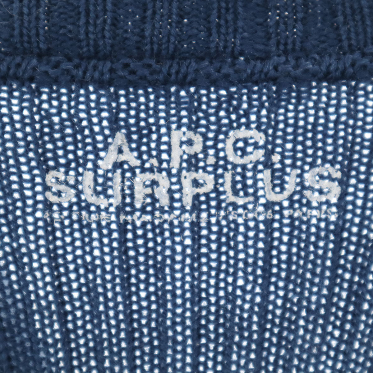 A.P.C. アーペーセー 長袖 セーター 56/58 ネイビー SURPLUS ニット メンズ