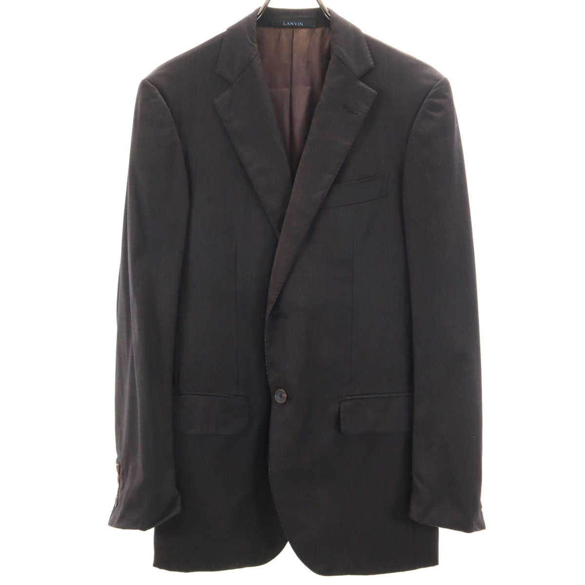 LANVIN ランバン 90s イタリア製 オールド テーラードジャケット 48 ブラウン系 メンズ