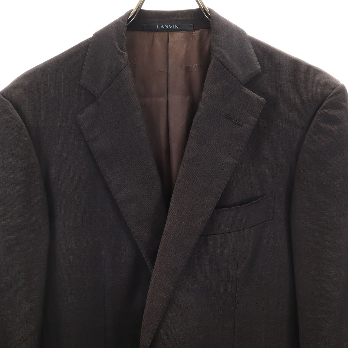 LANVIN ランバン 90s イタリア製 オールド テーラードジャケット 48 ブラウン系 メンズ