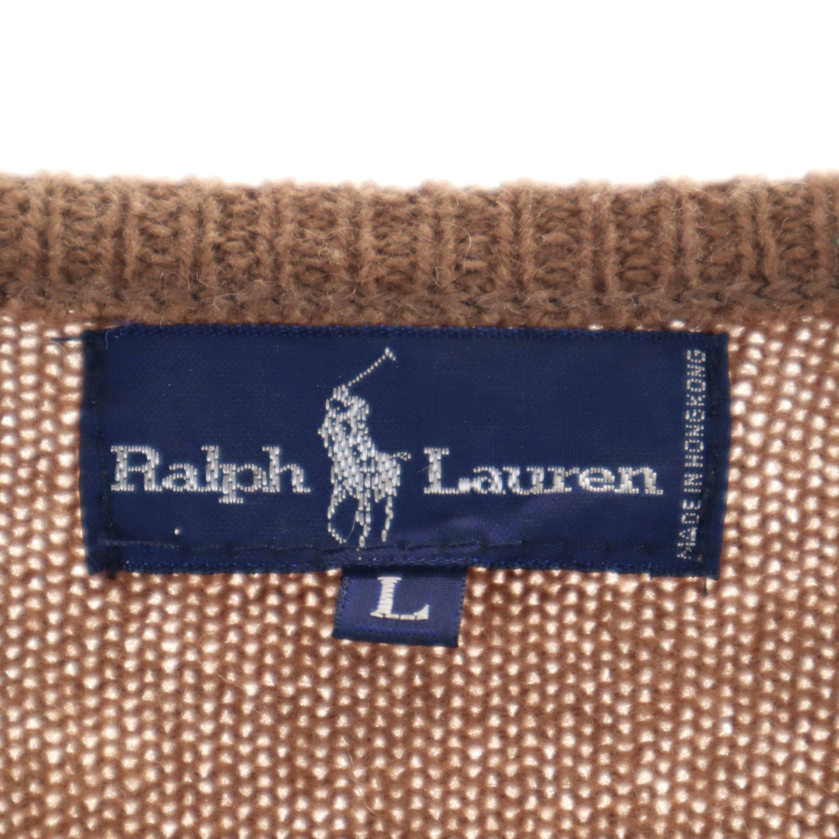 RALPH LAUREN ラルフローレン 90s オールド ホース柄 長袖 セーター L ブラウン ニット レディース