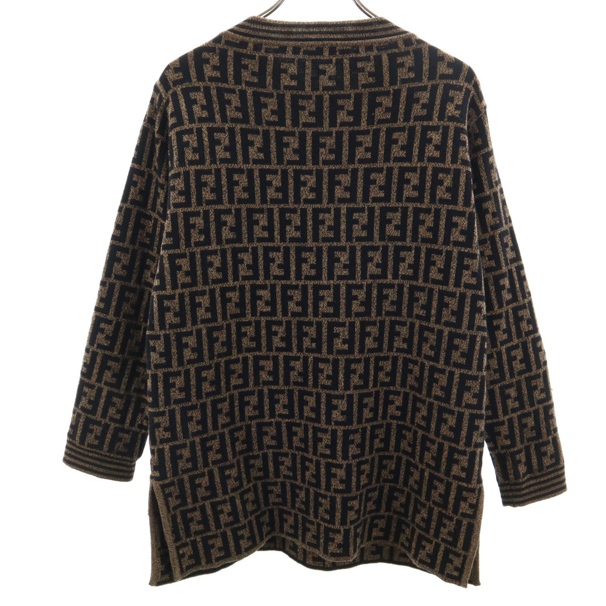 FENDI フェンディ イタリア製 ズッカ柄 長袖 セーター 40 ブラウン ニット レディース