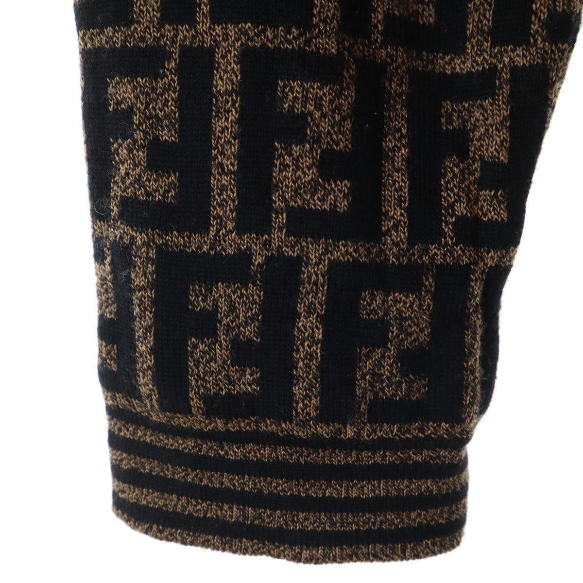 FENDI フェンディ イタリア製 ズッカ柄 長袖 セーター 40 ブラウン ニット レディース