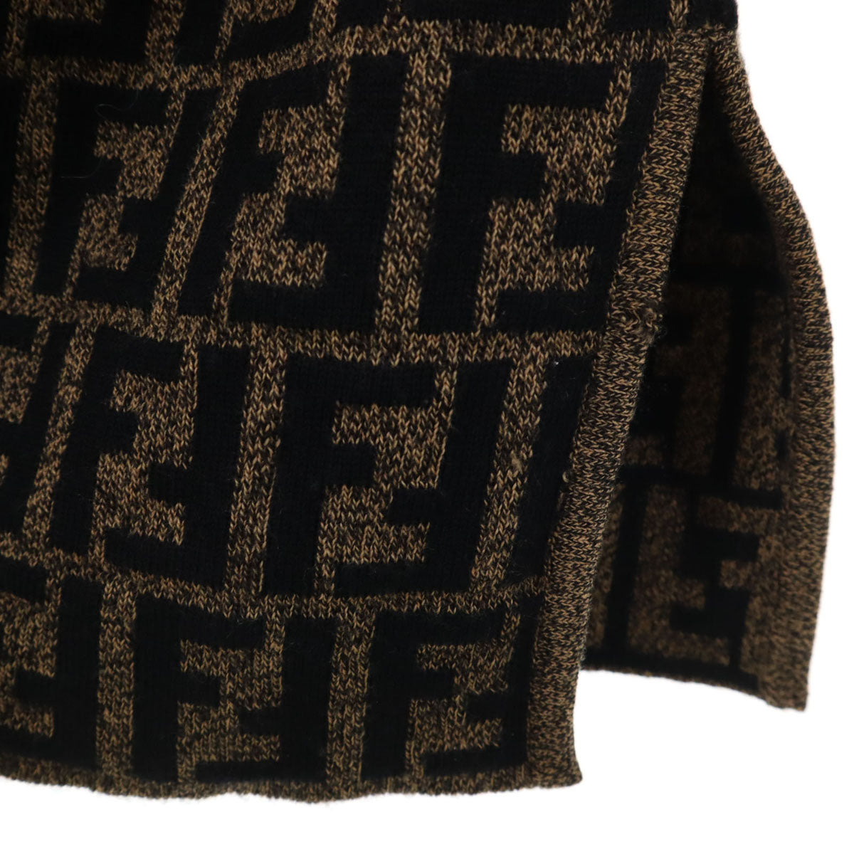 FENDI フェンディ イタリア製 ズッカ柄 長袖 セーター 40 ブラウン ニット レディース