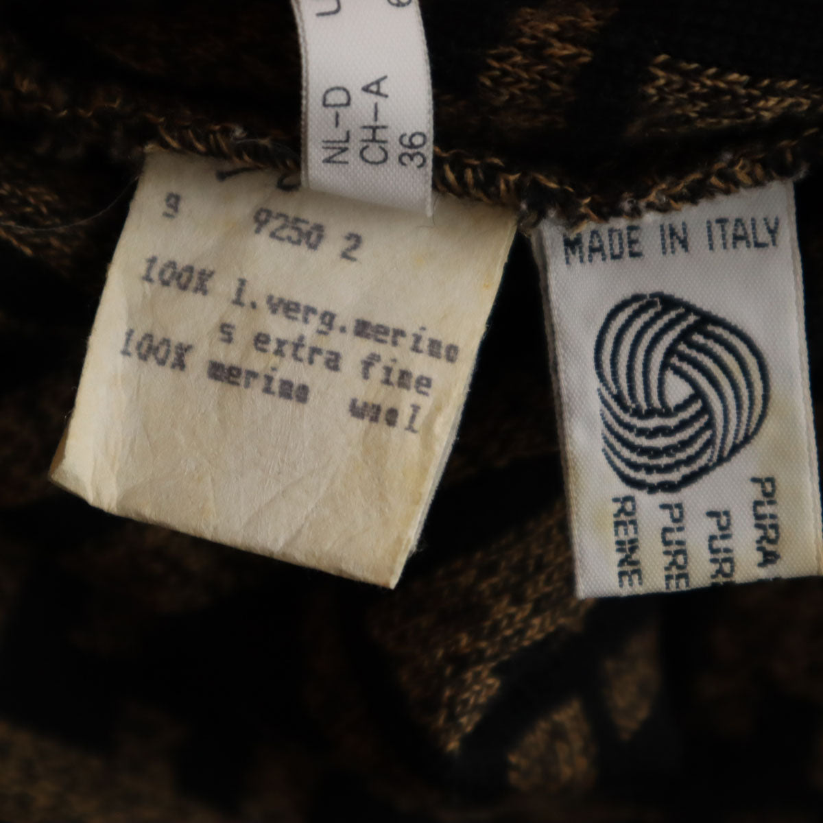 FENDI フェンディ イタリア製 ズッカ柄 長袖 セーター 40 ブラウン ニット レディース