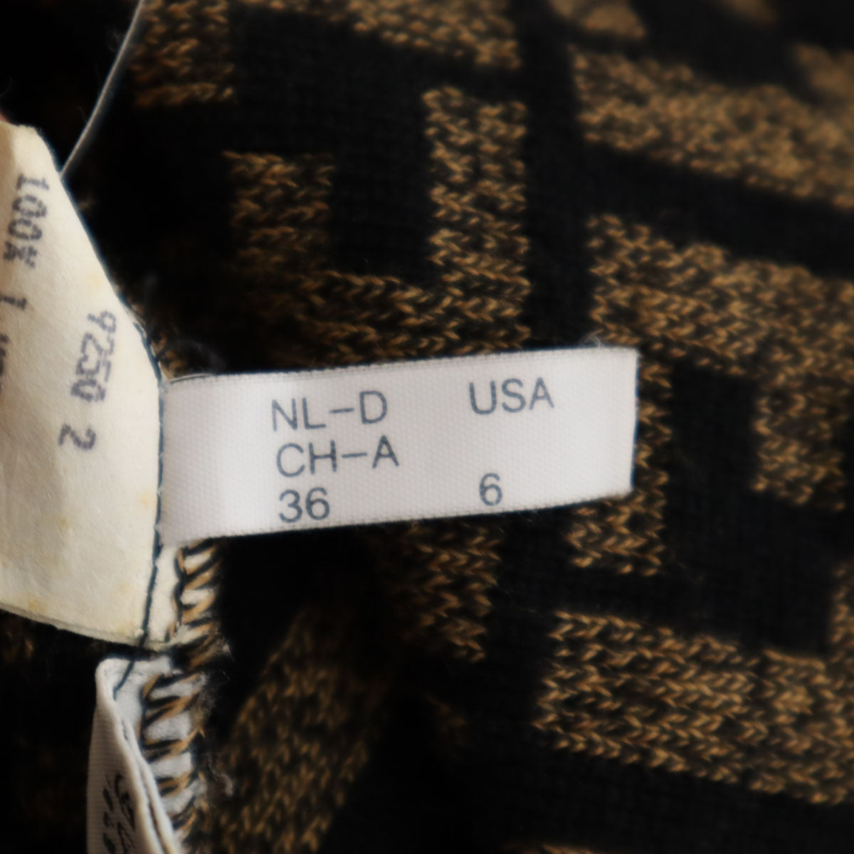 FENDI フェンディ イタリア製 ズッカ柄 長袖 セーター 40 ブラウン ニット レディース