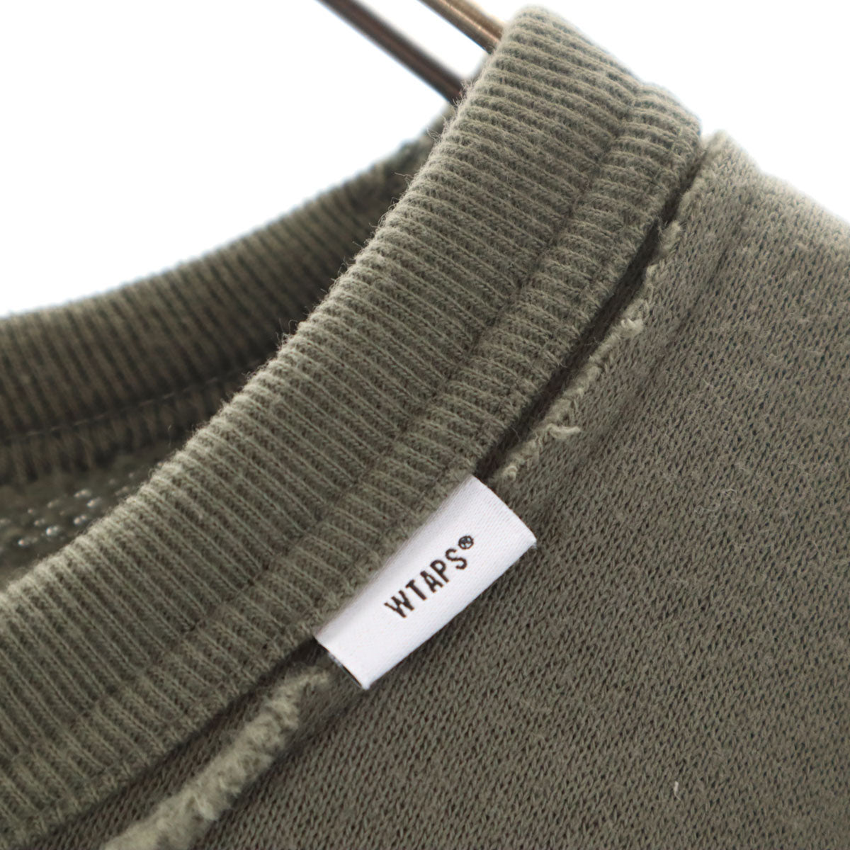 WTAPS ダブルタップス 日本製 長袖 スウェット トレーナー 2 オリーブ系 裏起毛 アシメ メンズ