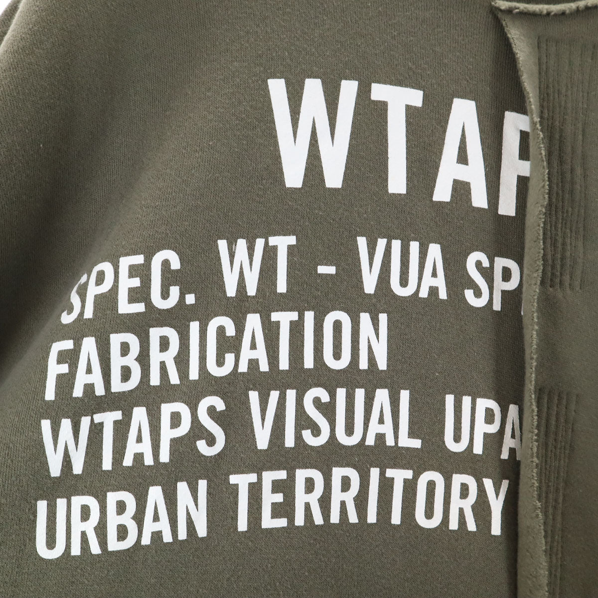 WTAPS ダブルタップス 日本製 長袖 スウェット トレーナー 2 オリーブ系 裏起毛 アシメ メンズ