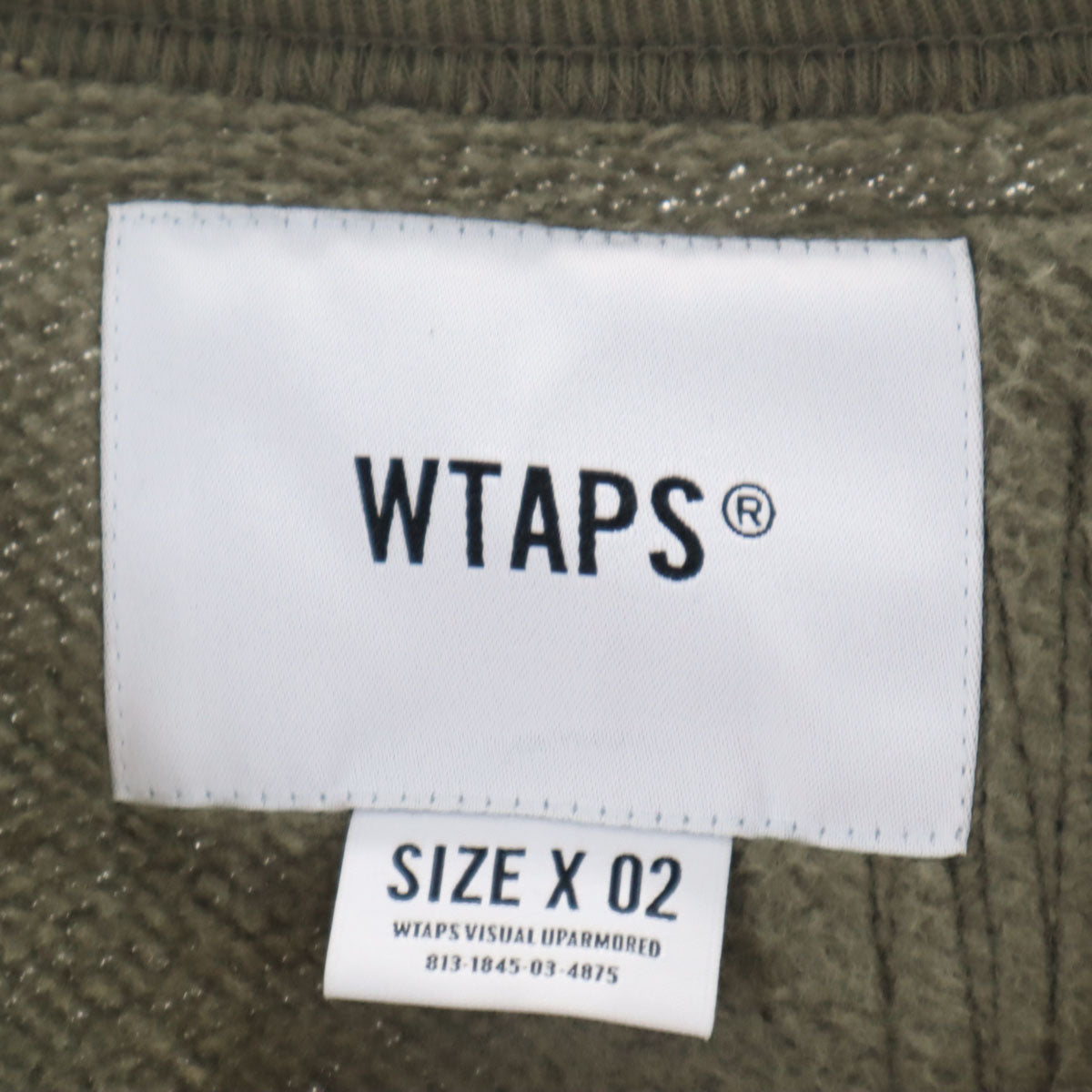 WTAPS ダブルタップス 日本製 長袖 スウェット トレーナー 2 オリーブ系 裏起毛 アシメ メンズ