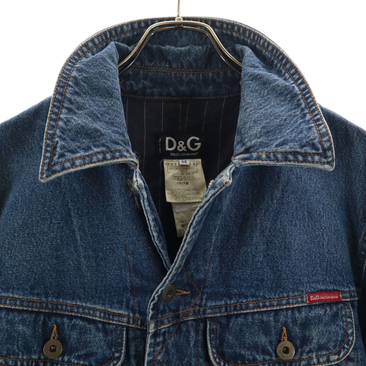 D&G DOLCE&GABBANA ディーアンドジー ドルチェアンドガッバーナ イタリア製 デニムジャケット M インディゴブルー ジージャン トラッカー メンズ