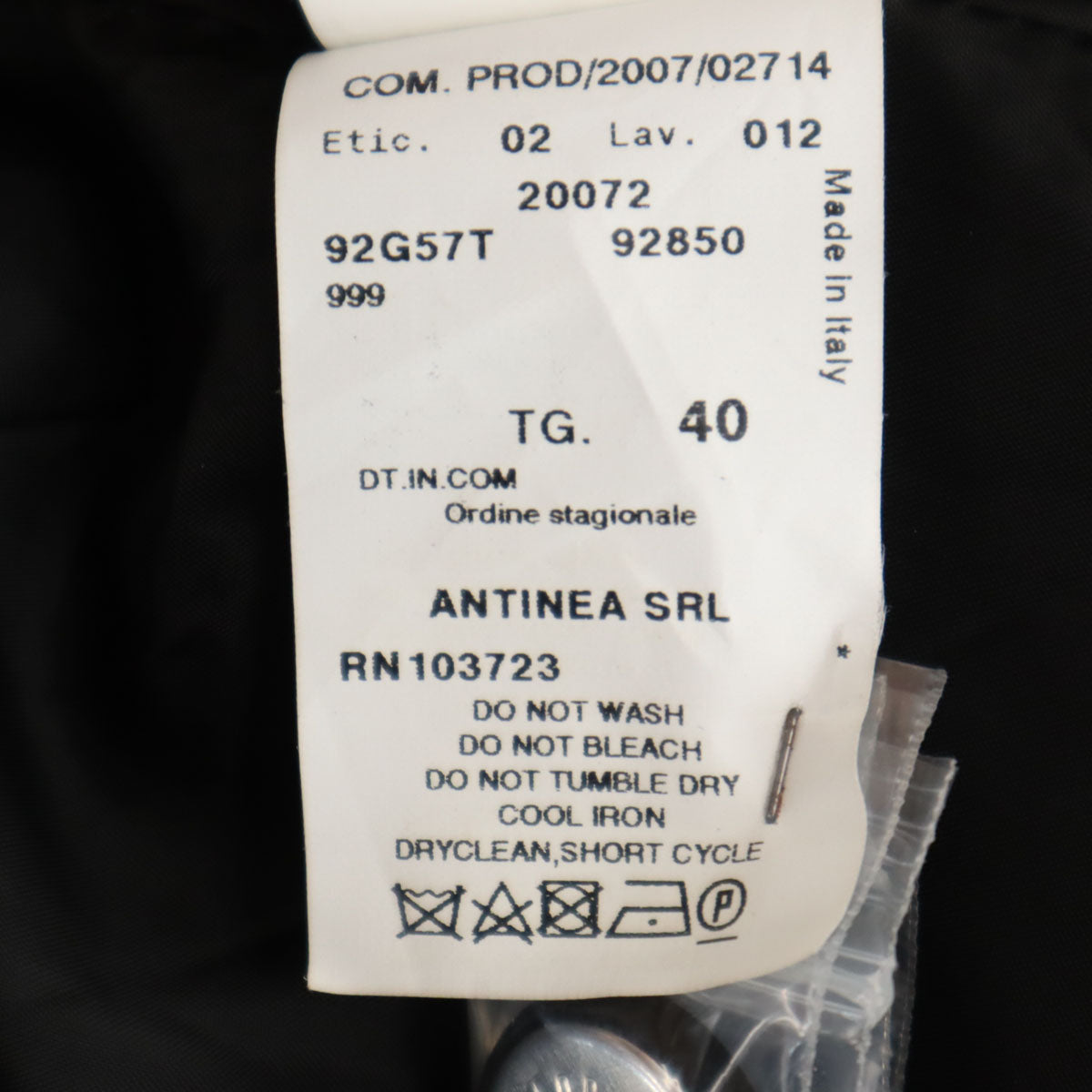 Emporio Armani エンポリオアルマーニ イタリア製 ストライプ柄 ベロア テーラードジャケット 40 ブラック レディース