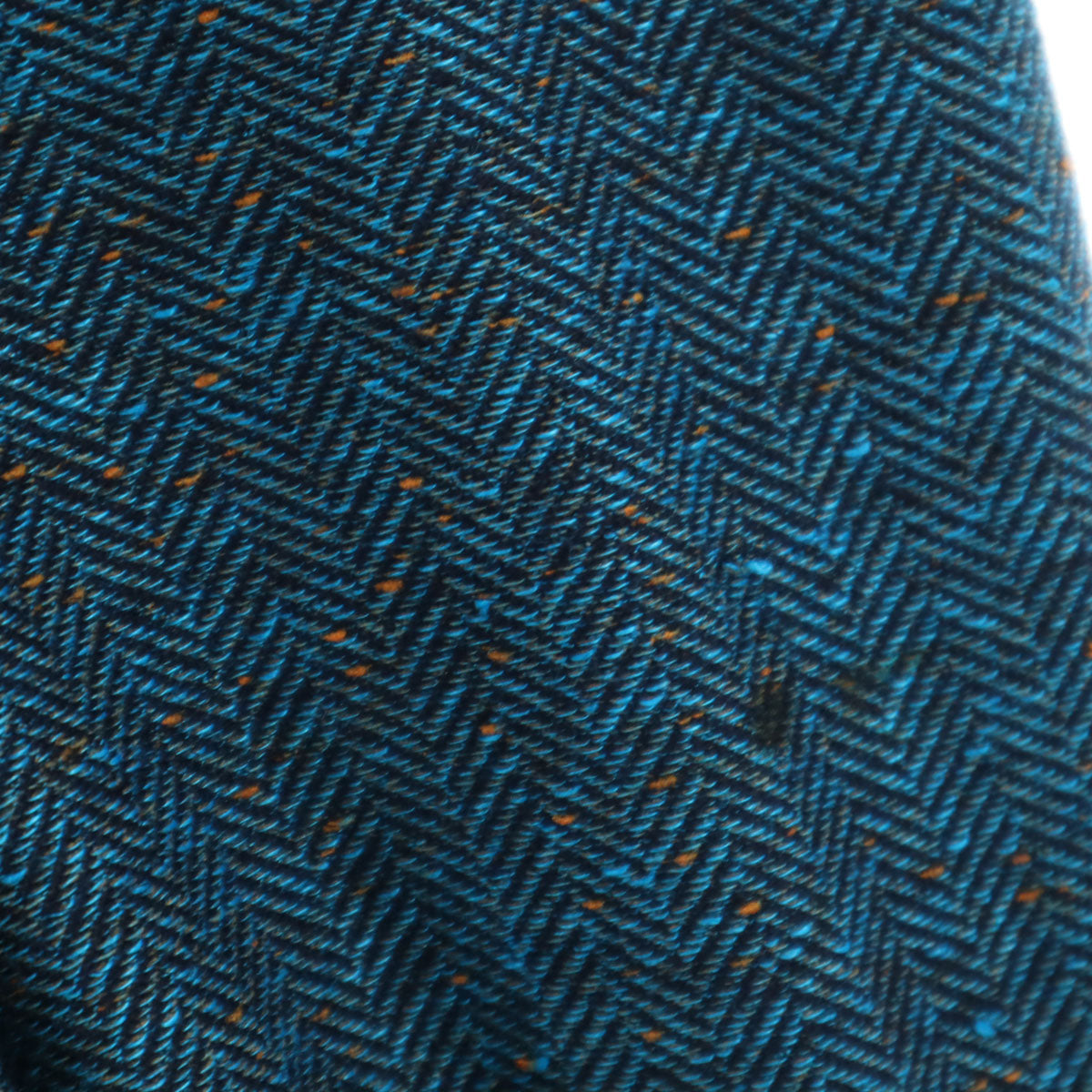 ETRO エトロ イタリア製 リネンブレンド ヘリンボーン ネップ テーラードジャケット 54 ブルー系 ビッグサイズ メンズ