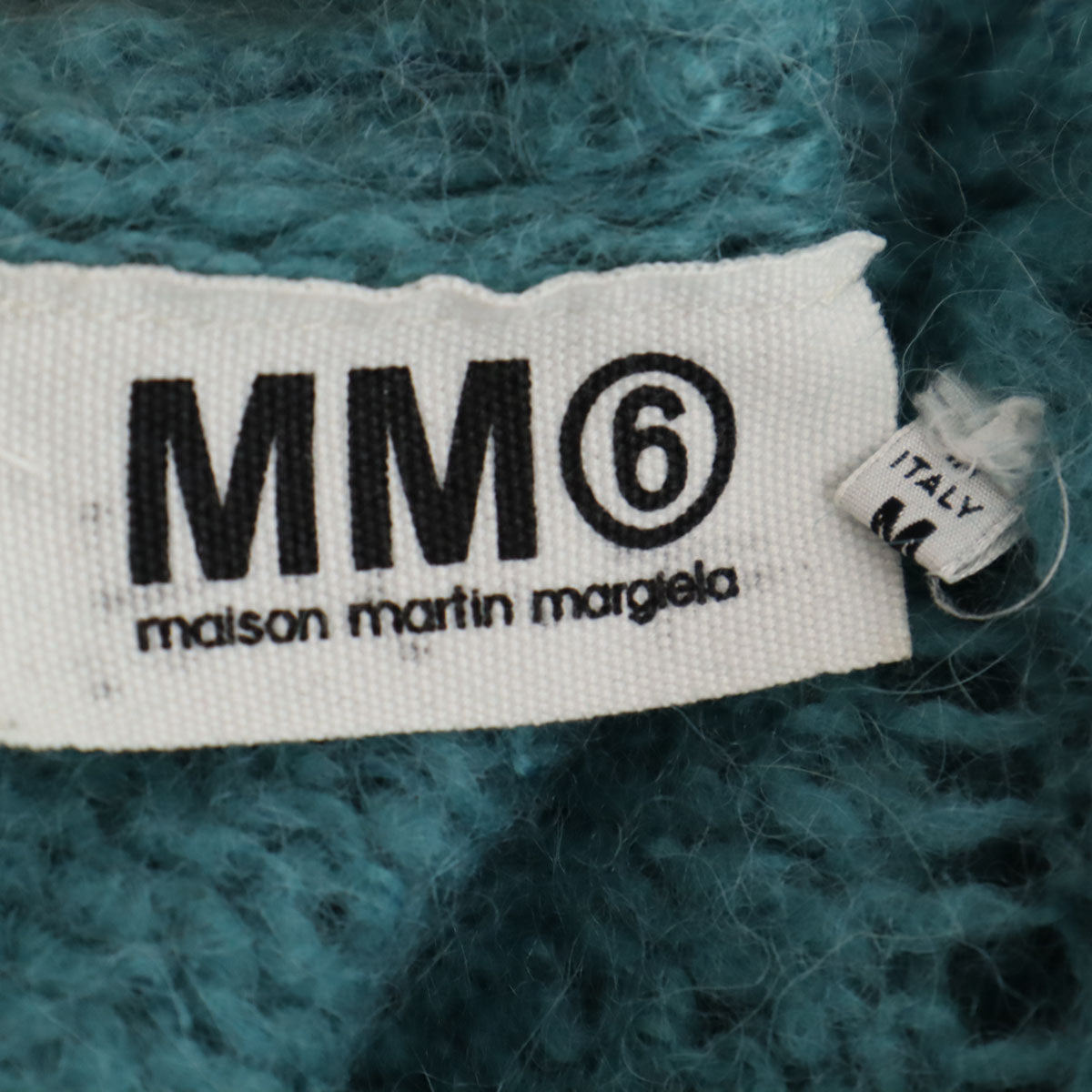 MM6 Maison Martin Margiela エムエムシックス メゾンマルタンマルジェラ イタリア製 長袖 ニットカーディガン M ミント系 レディース